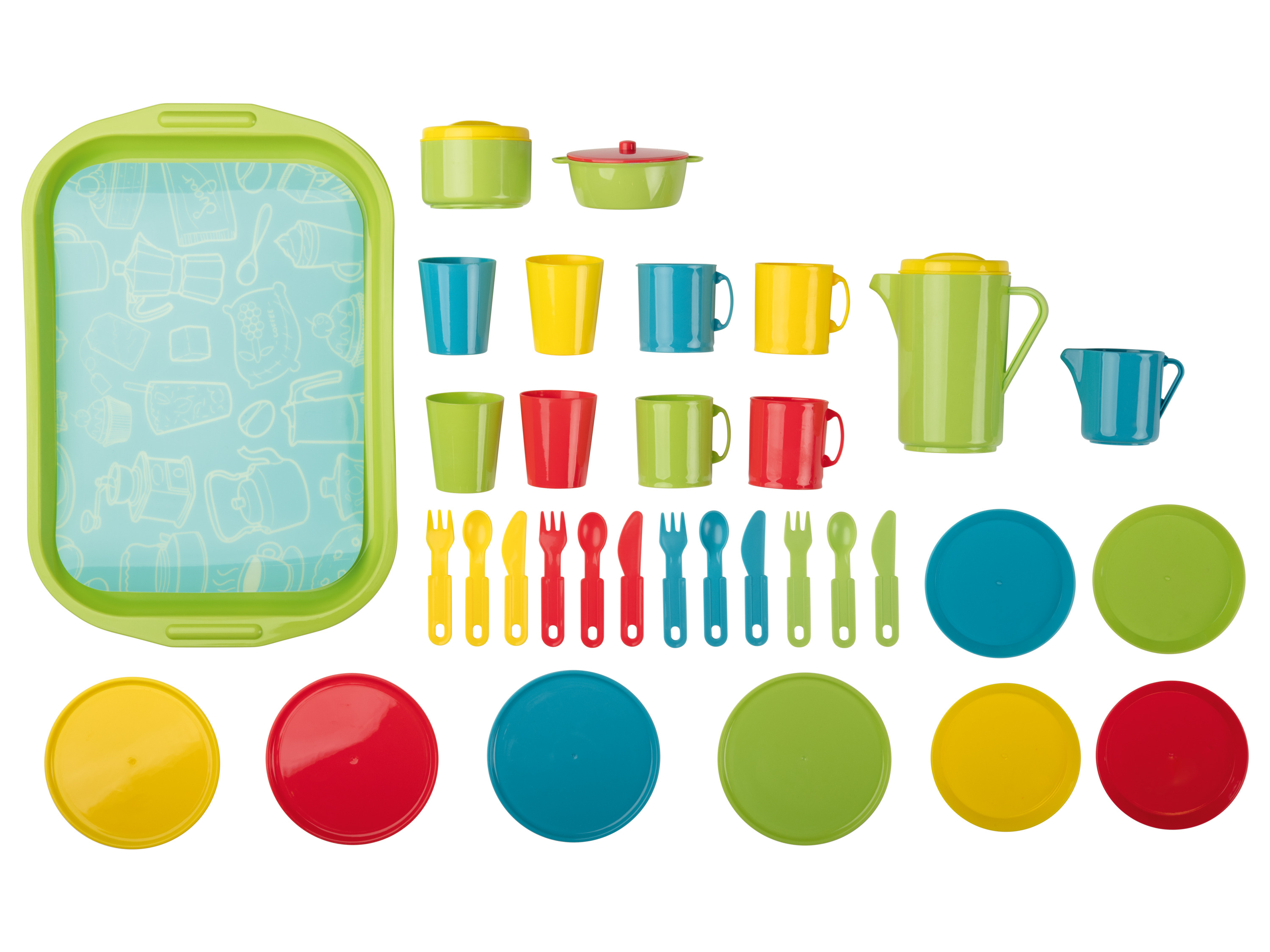 Playtive Zestaw zabawkowych akcesoriów kuchennych Zestaw do herbaty