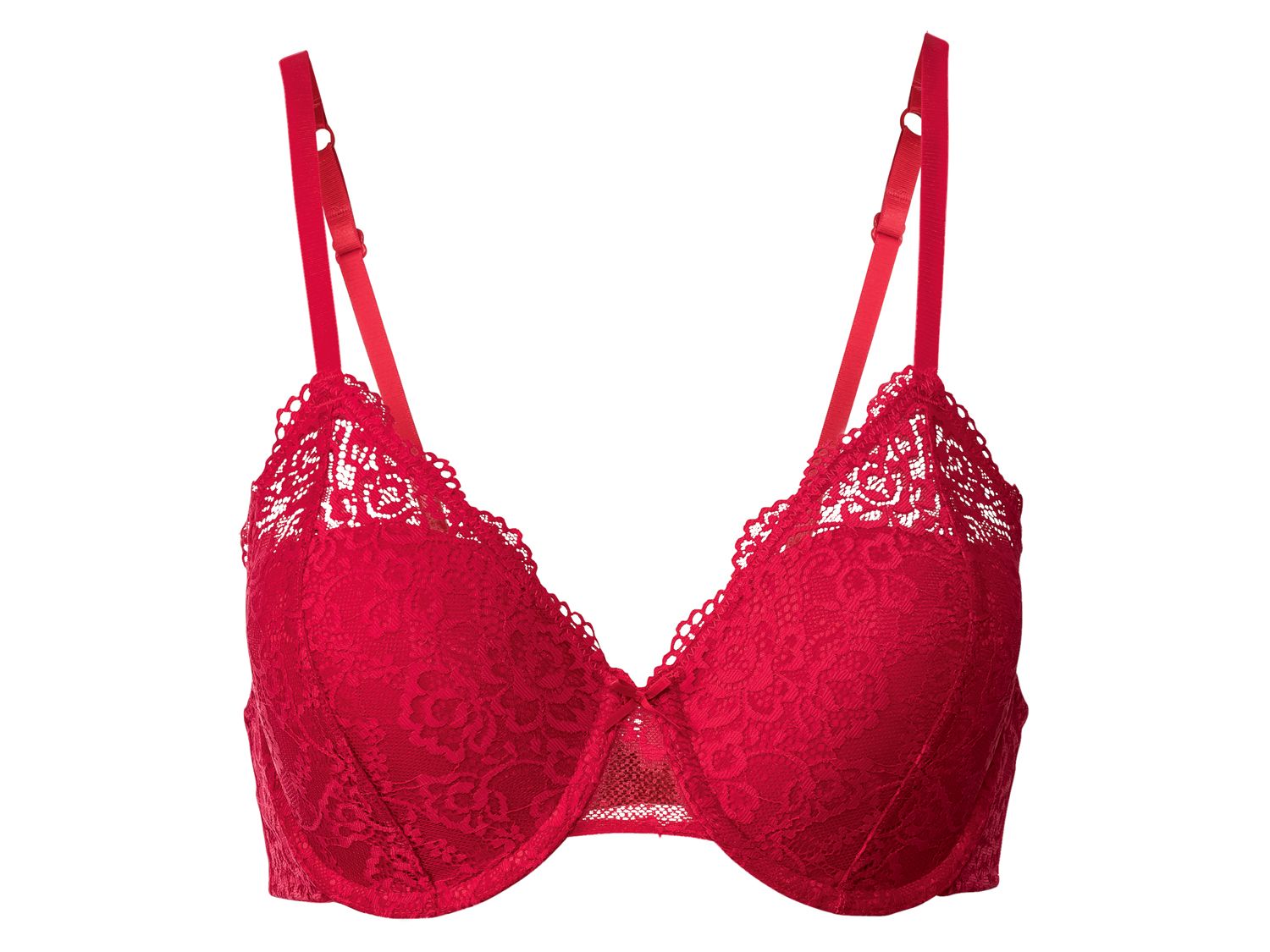 Esmara Lingerie Biustonosz damski z koronką Czerwony, 80C