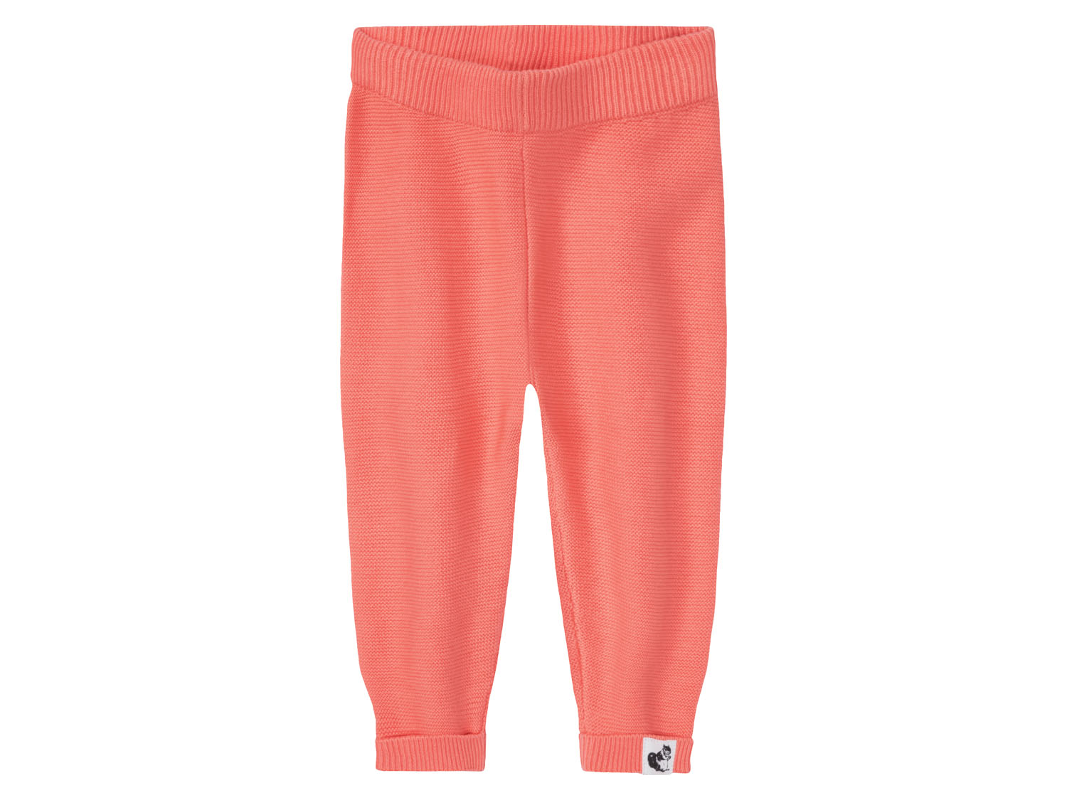 lupilu Spodnie niemowlęce z dzianiny, dziewczęce, z czystej bawełny organicznej Koralowy, 74/80