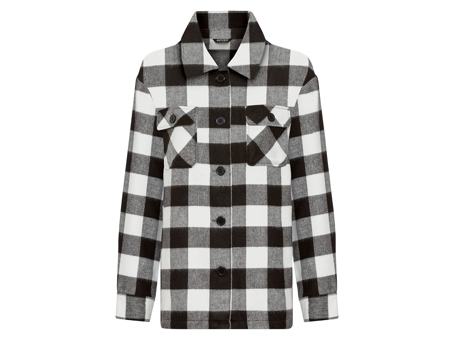 esmara Bluza koszulowa damska, 1 sztuka 42, Kratka/ czarny