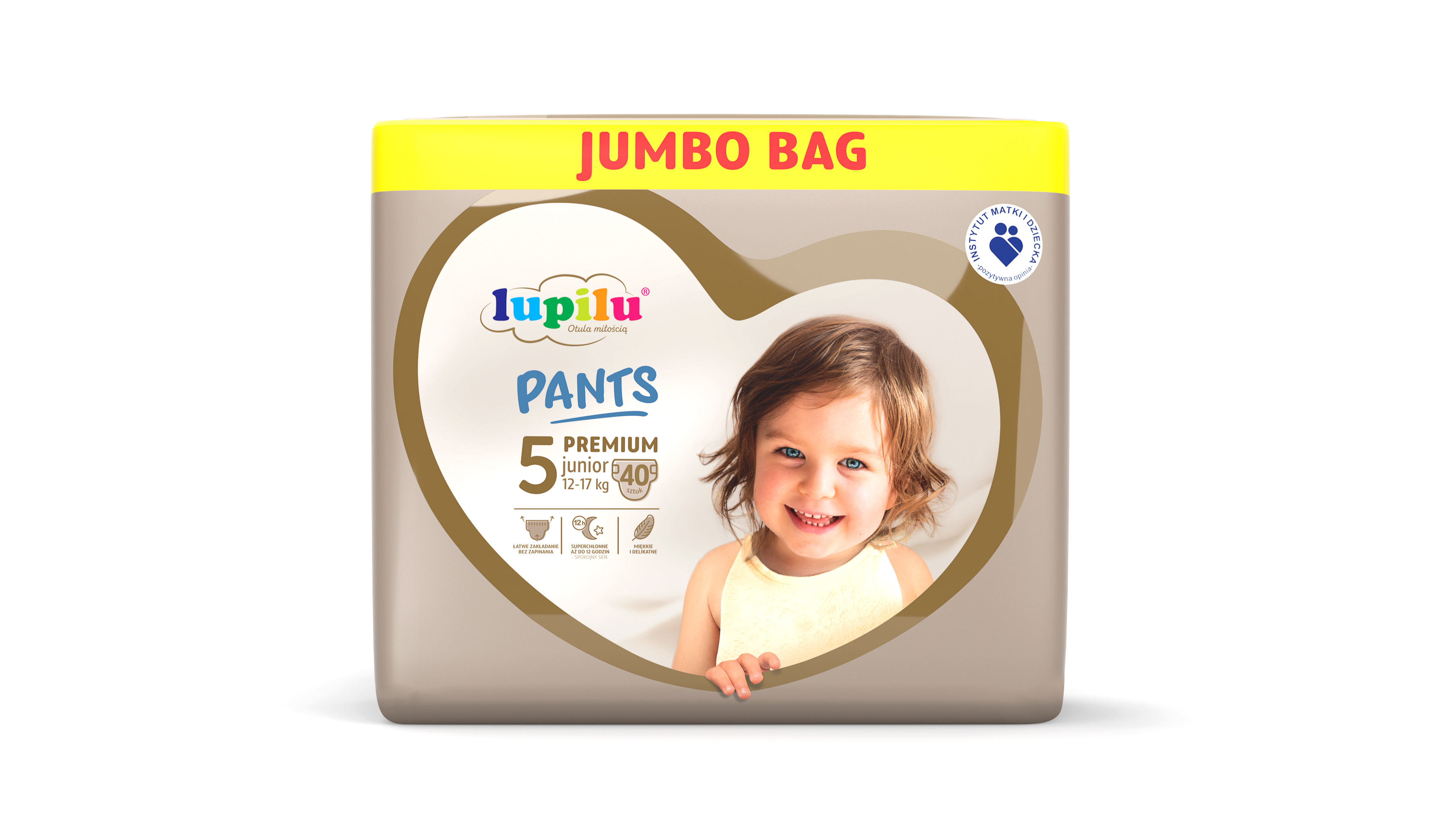 lupilu Oddychające pantsy Premium 5 12-17 kg, 40 sztuk