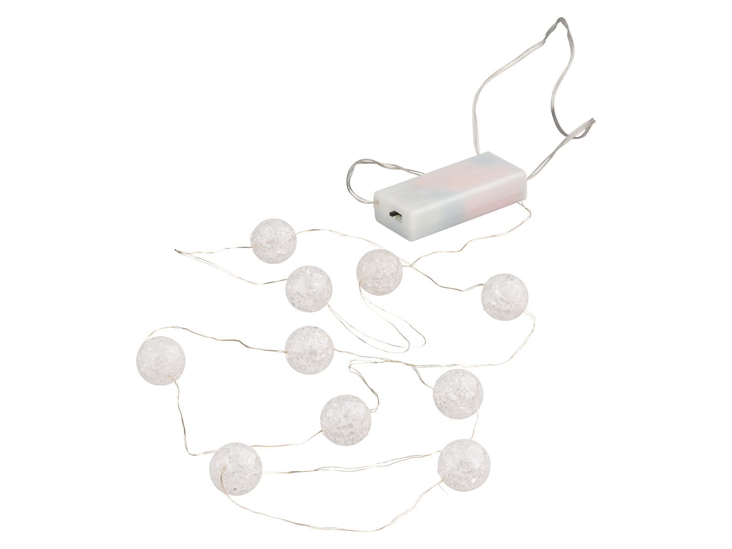 Livarno home Dekoracja świetlna Led, 10 diod LED Kule z tworzywa sztucznego, biały