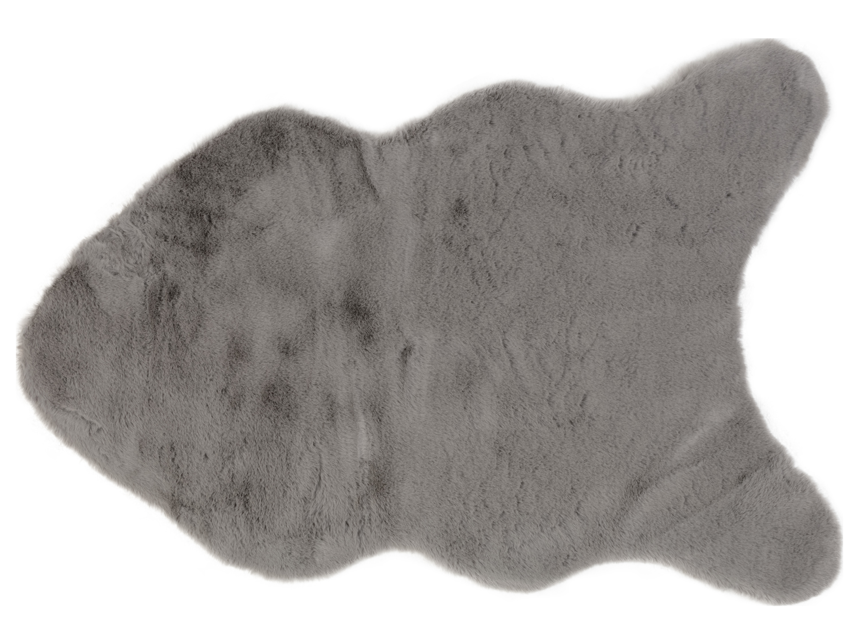 Livarno home Dywanik ze sztucznego futra, 60 x 90 cm Jasnoszary