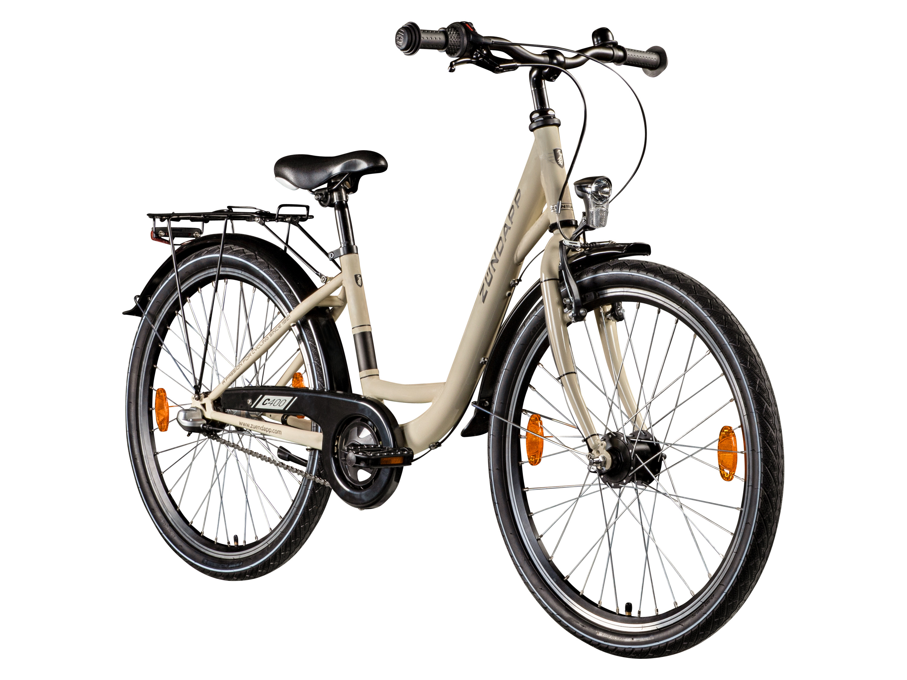 Zündapp Rower miejski »C400«, 24 cale Beżowy