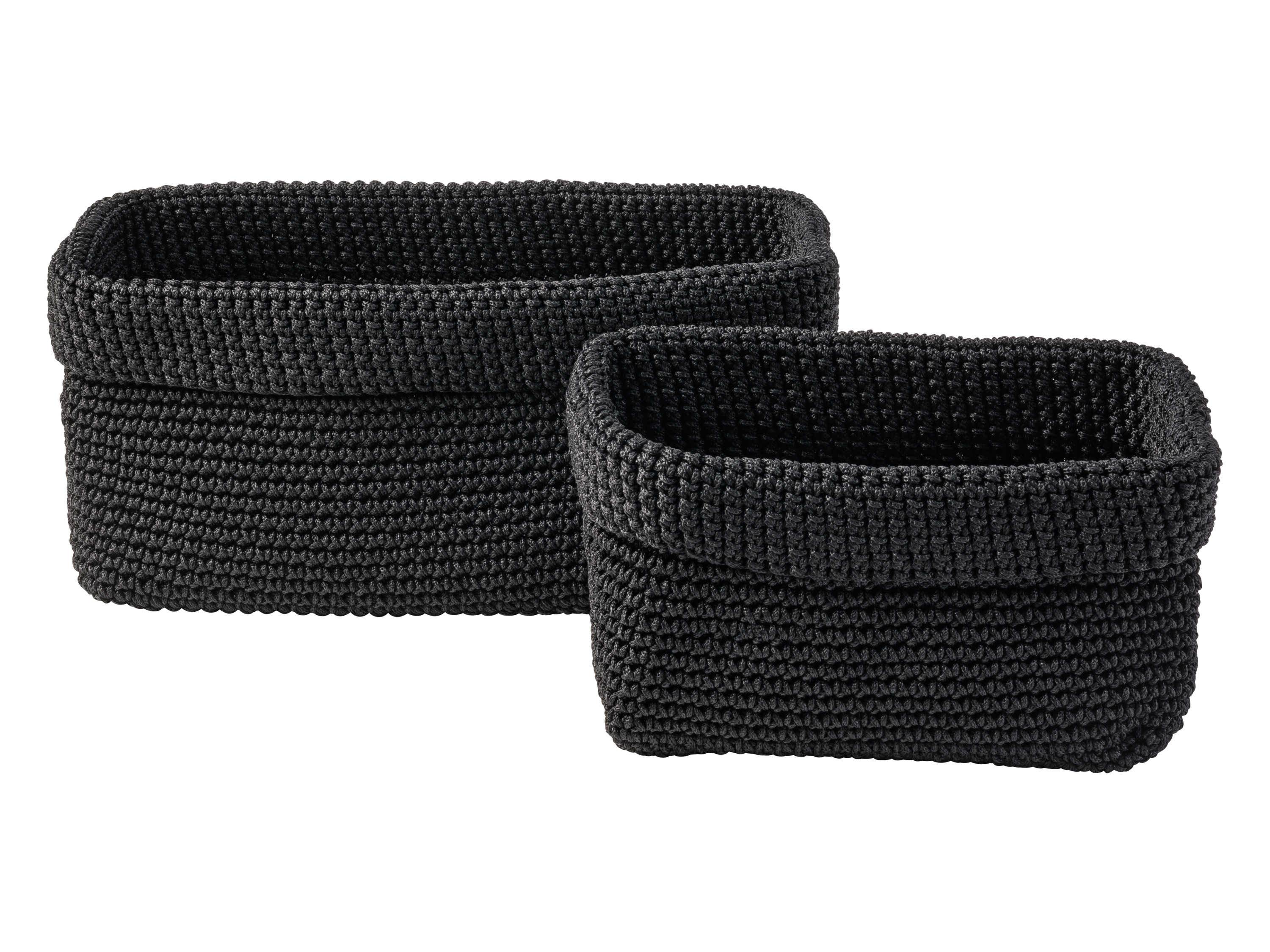 Livarno home Koszyki do przechowywania lub Regał wiszący Koszyki do przechowywania, 2 sztuki, czarny