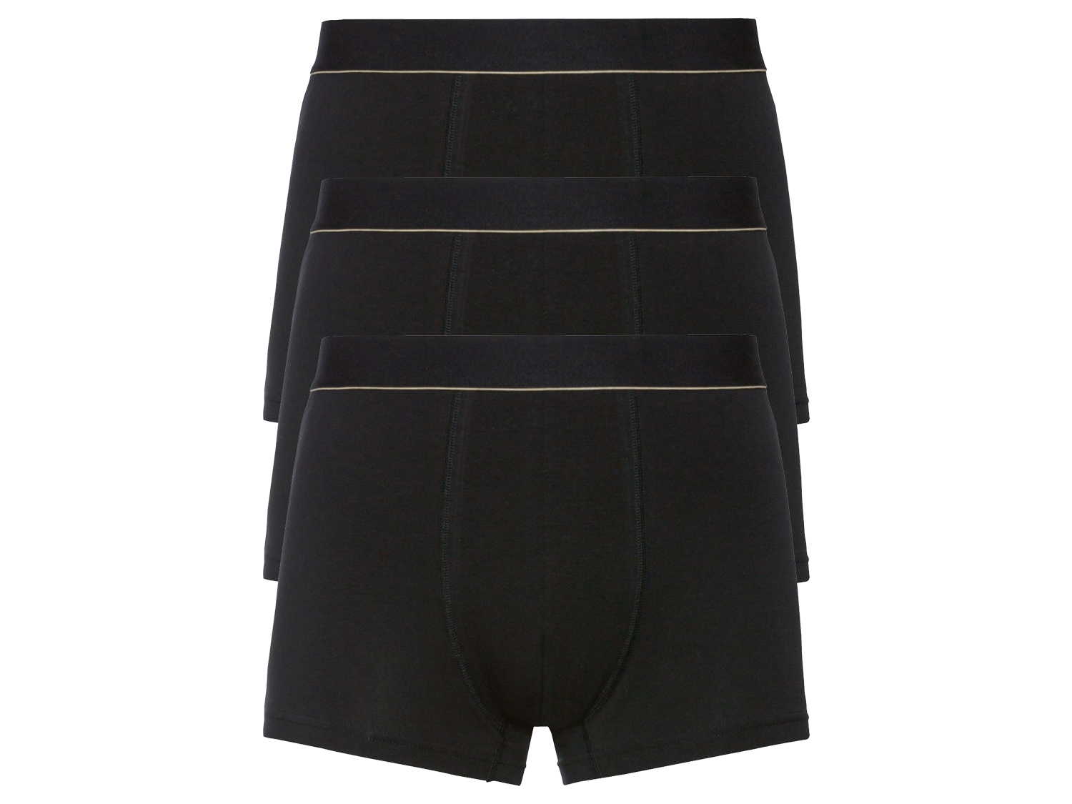 Livergy Bokserki męskie z bawełną, 3 pary 5/M, Czarny