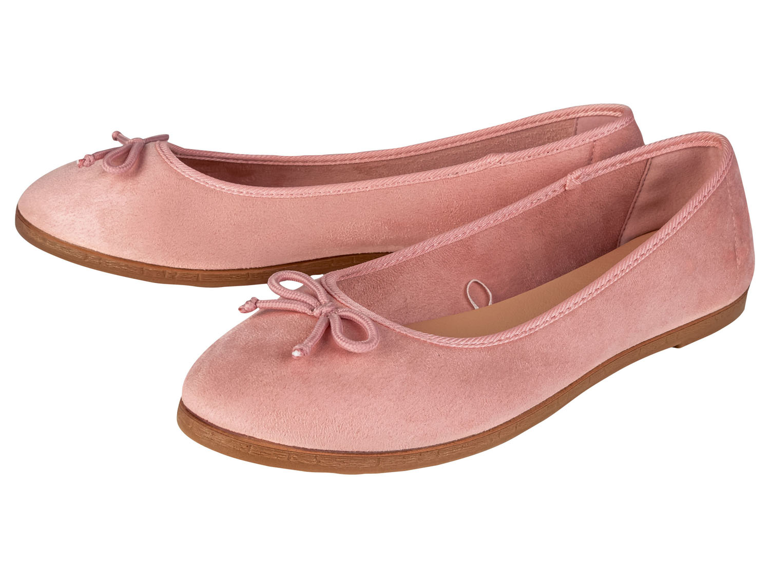 esmara Baleriny damskie z kokardką 38, Różowy