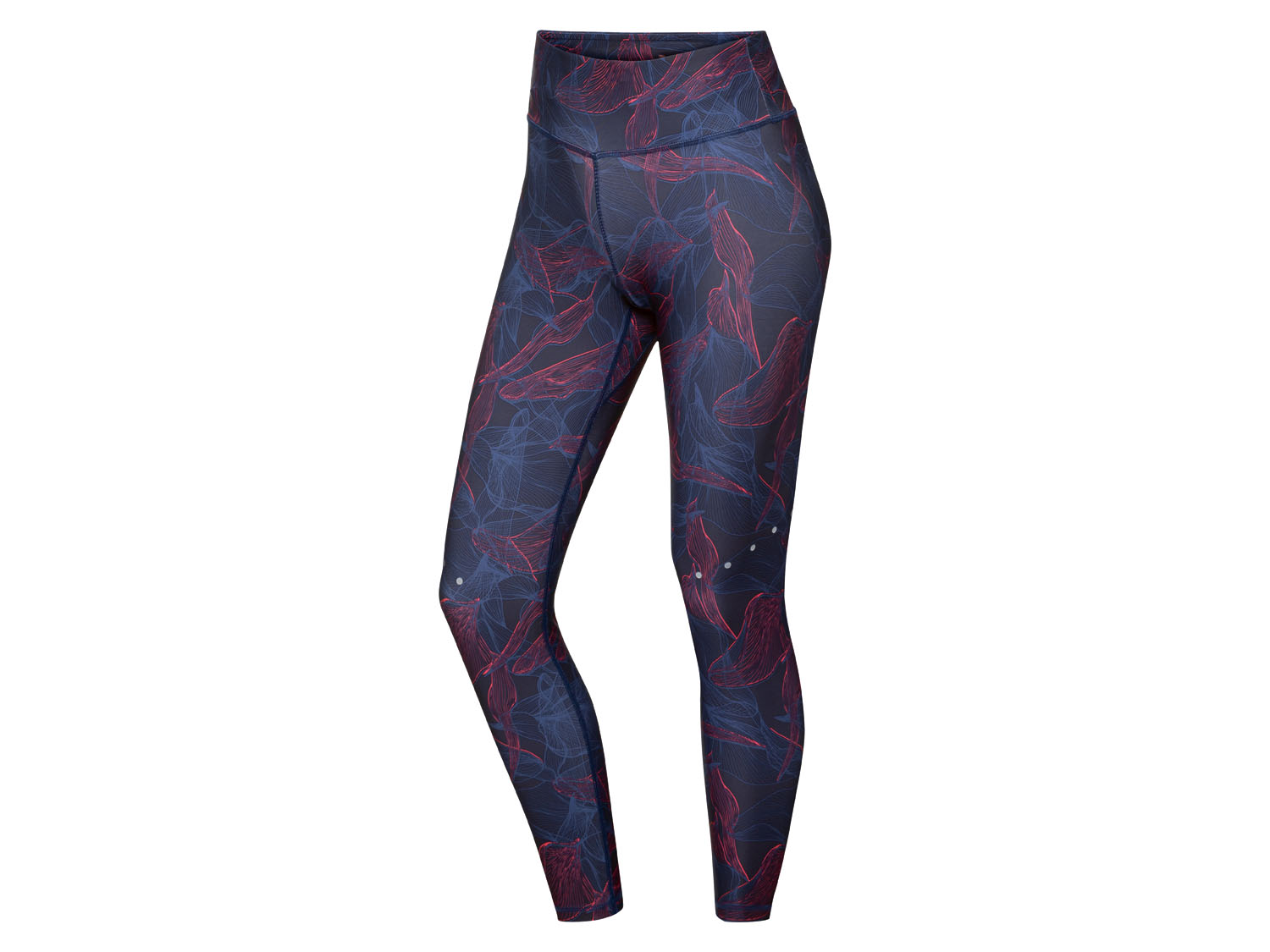 Crivit Legginsy sportowe damskie Wzorzysty/granatowy, XS 32/34
