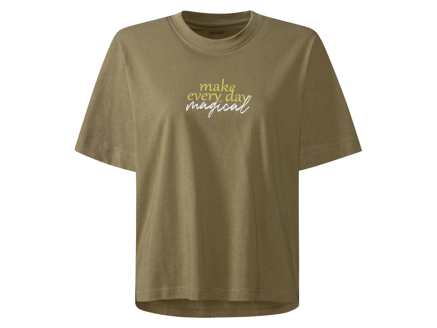 esmara T-shirt damski z bawełny Zielony, M40/42