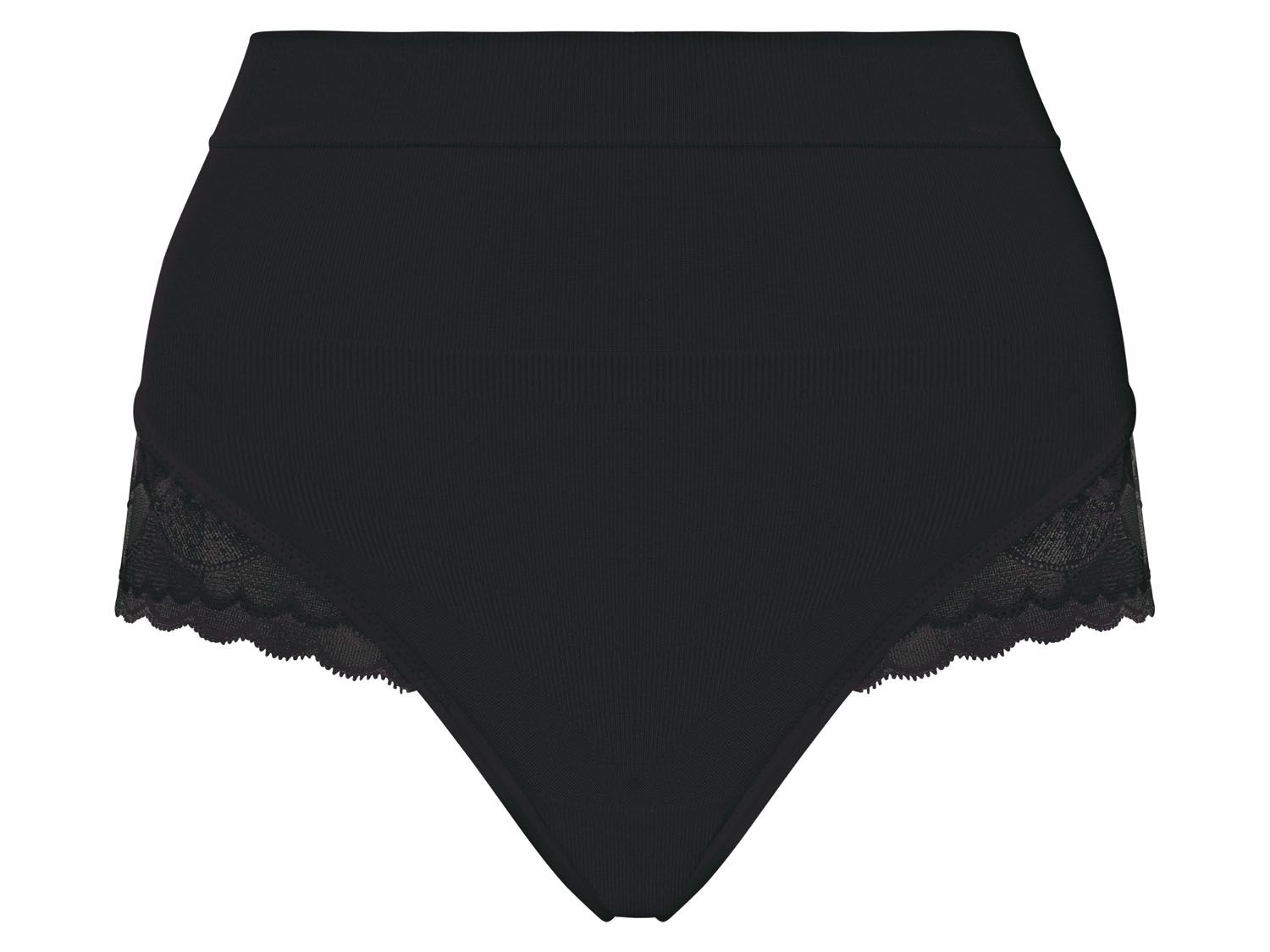 esmara Modelujące stringi damskie, bezszwowe, „wyszczuplające brzuch“ Czarny, XL 48/50