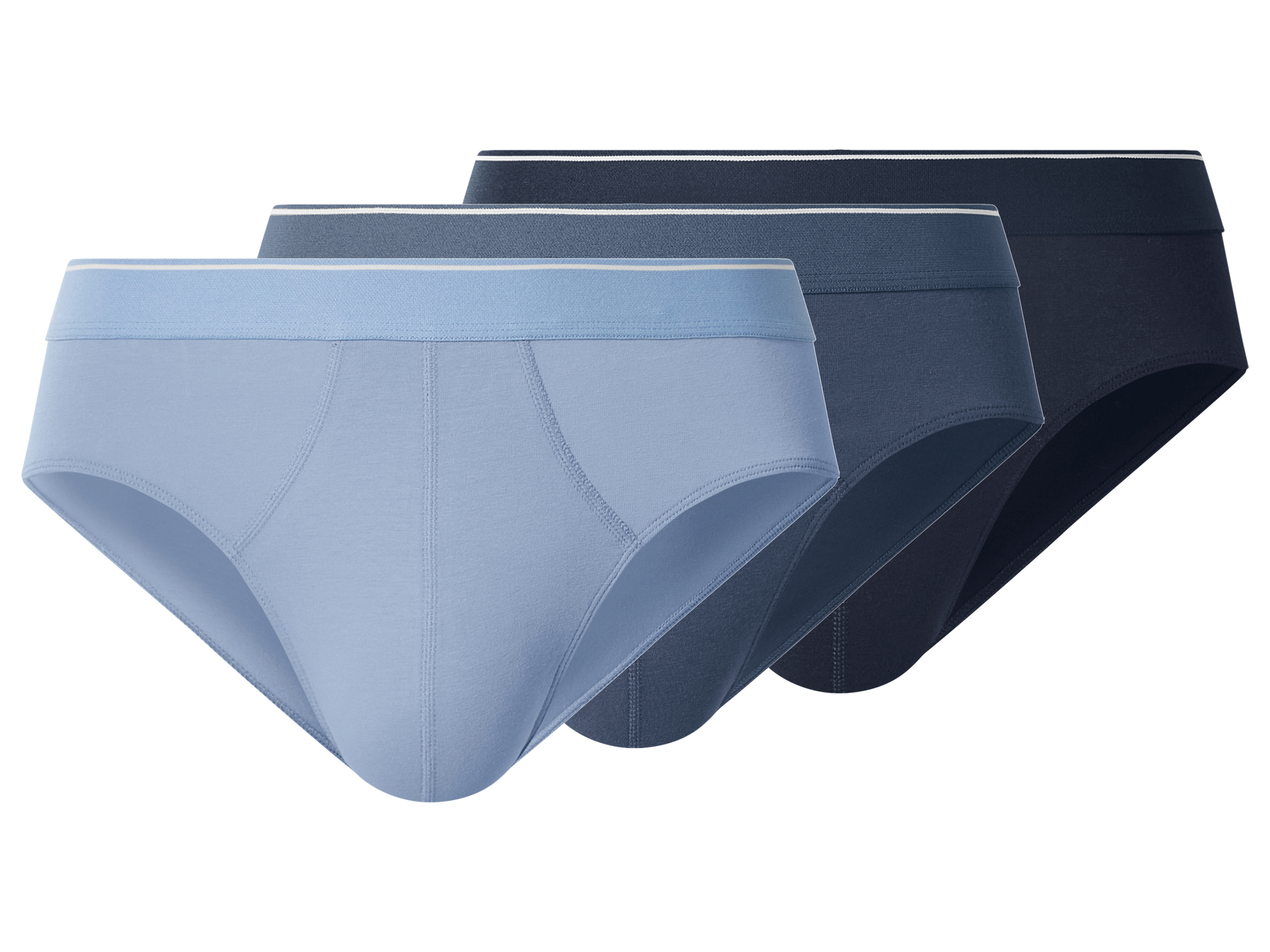 esmara Men Slipy męskie z bawełną, 3 pary granatowy/ciemnoniebieski/jasnoniebieski, 7/Xl