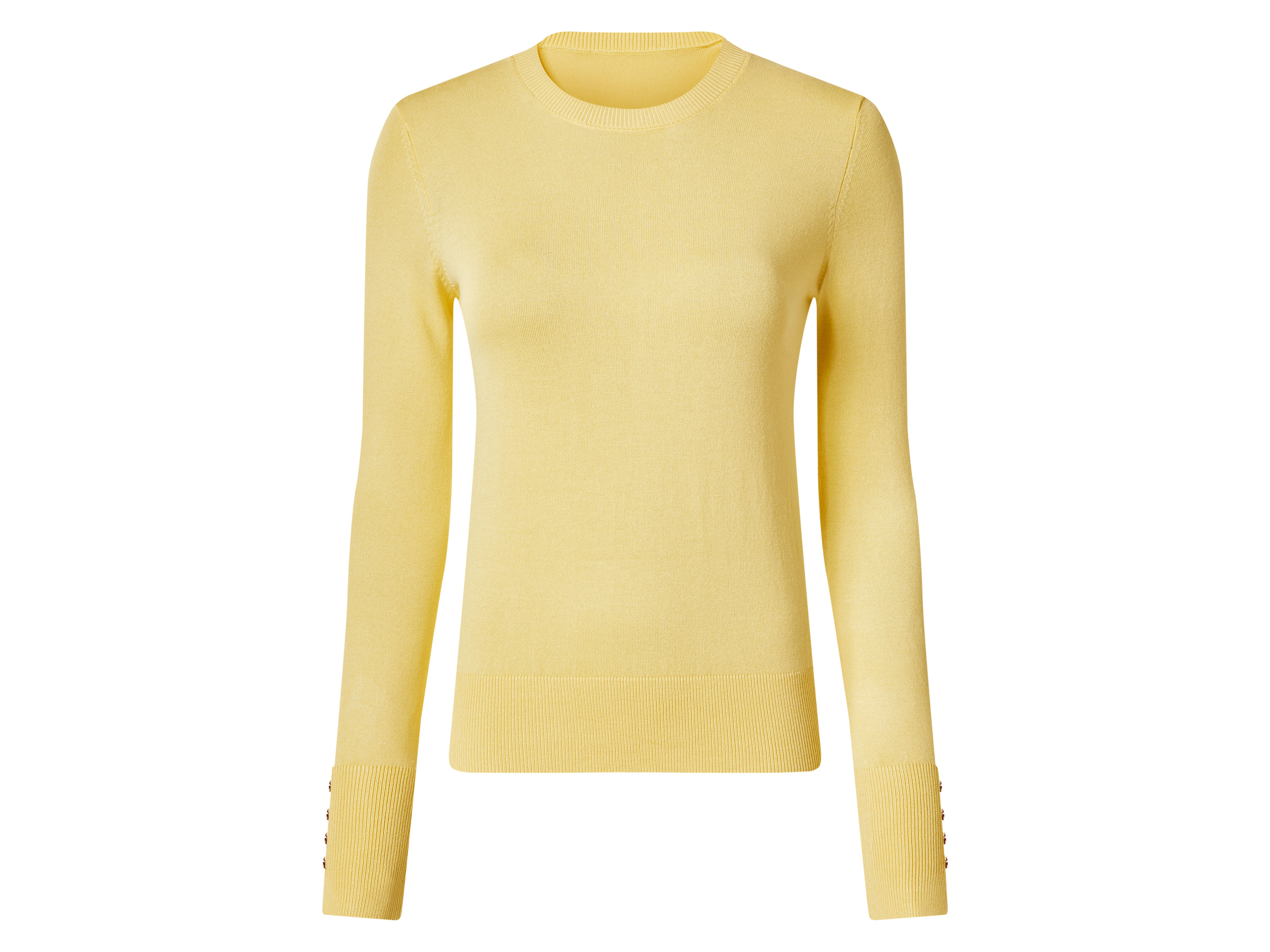 esmara Sweter dzianinowy damski z wiskozą Żółty, XS 32/34