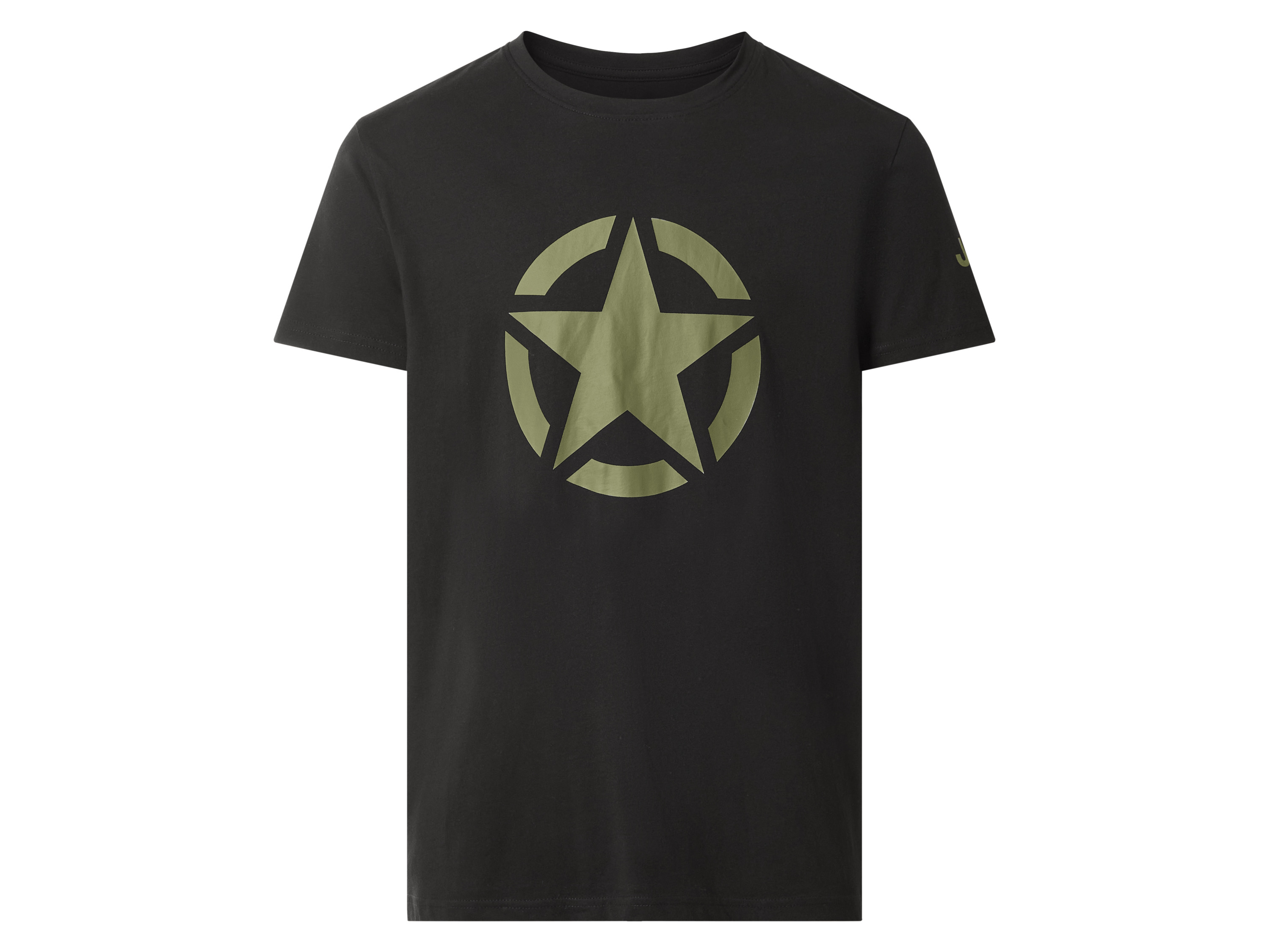 Męski T-shirt Czarny, M 48/50