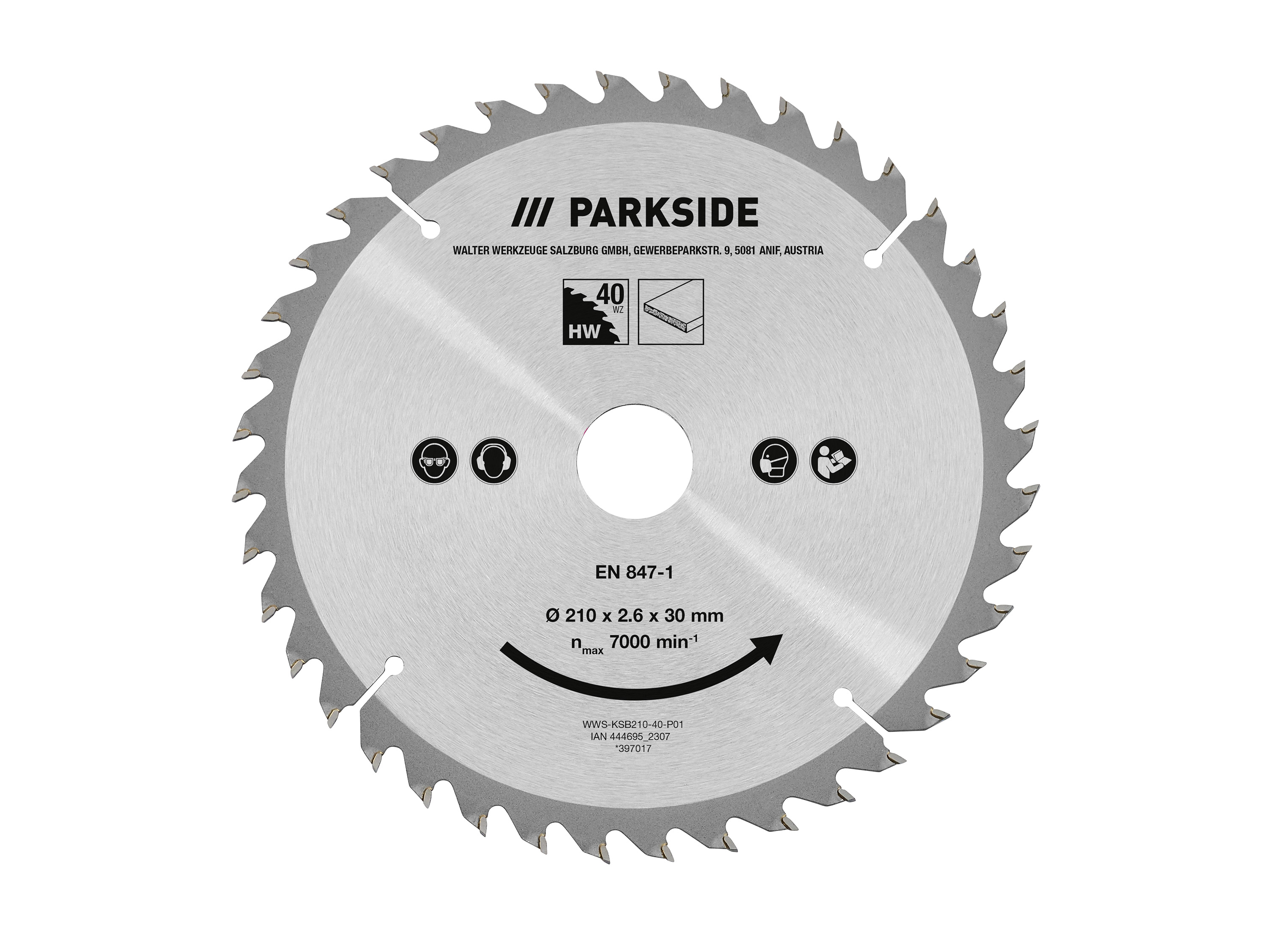 Parkside Tarcze do piły tarczowej Brzeszczot do piły tarczowej Ø 210 mm, 3 sztuki