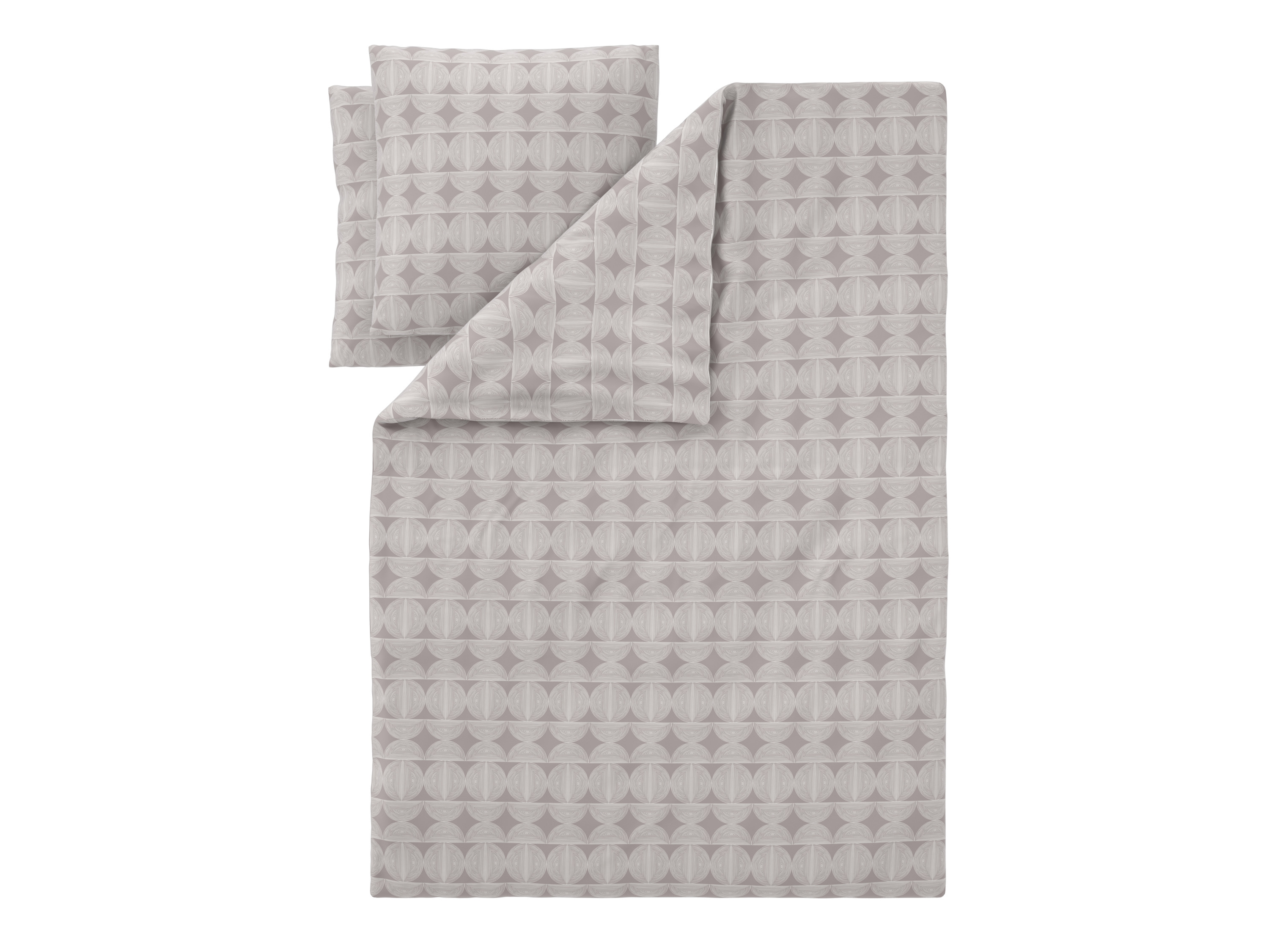 Livarno Pościel satynowa z mikrofibry, 220 x 200 cm Koła/beż