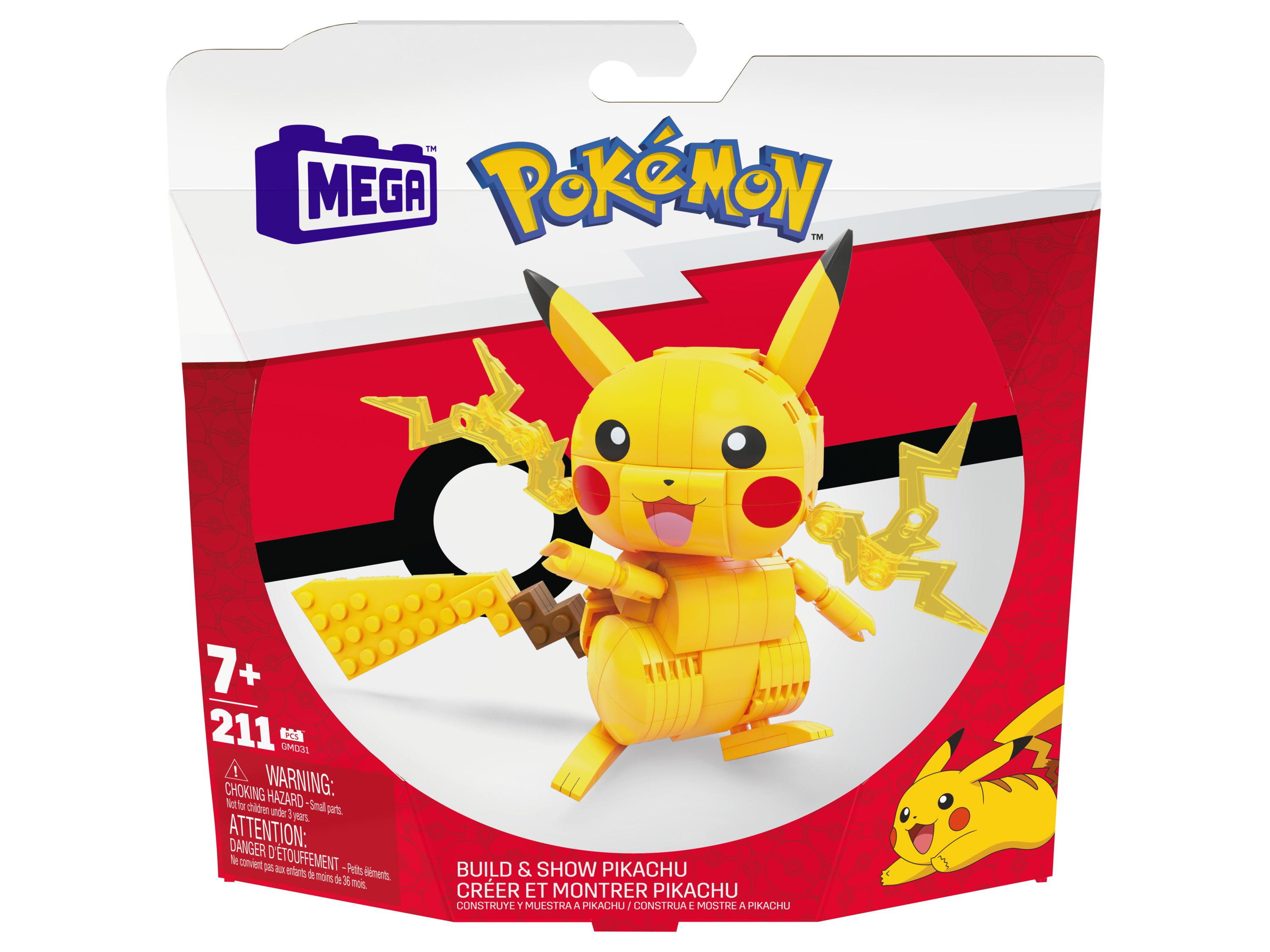 Mega Zestaw konstrukcyjny z figurką Pokémon Pikachu