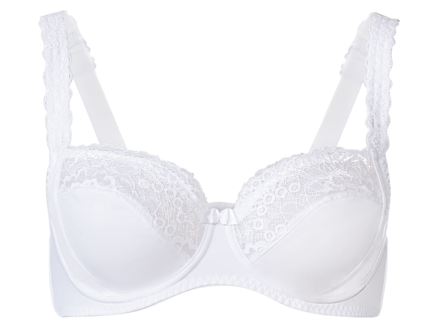 esmara Biustonosz z fiszbinami i koronką 85D, Biały