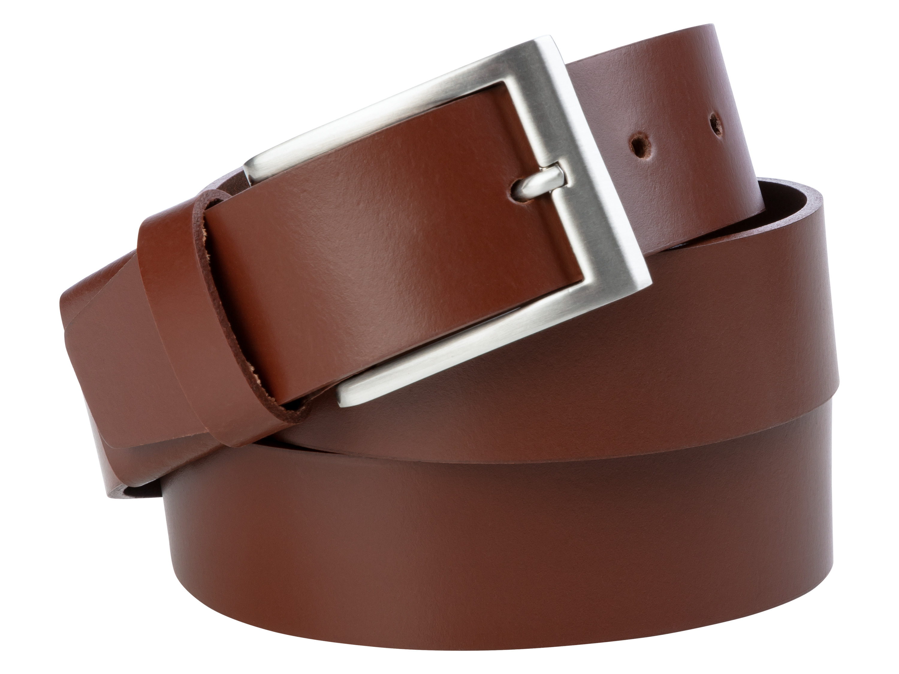 Livergy Pasek skórzany męski 135, Brązowy