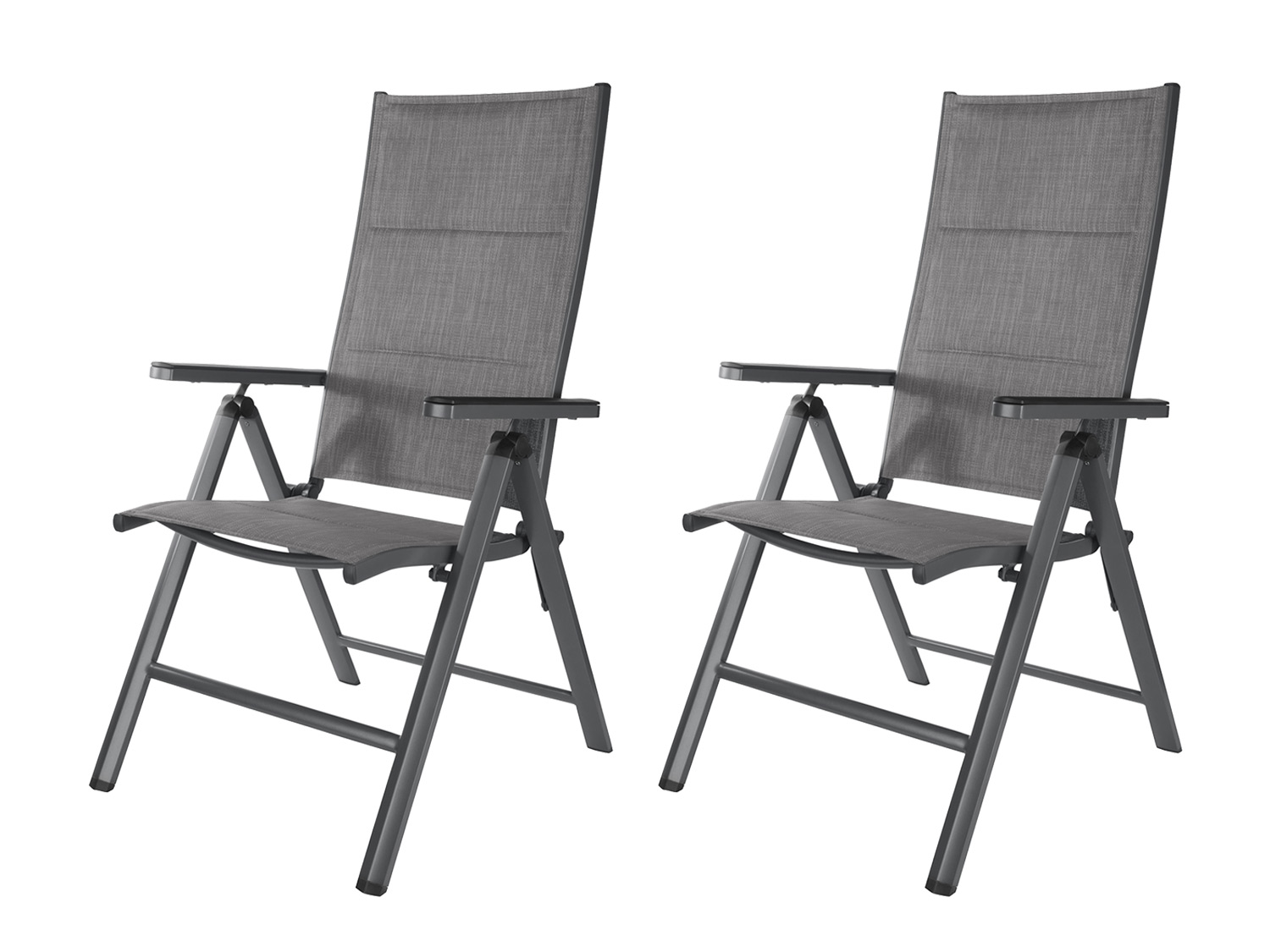 Livarno home Aluminiowy fotel ogrodowy Toronto, 2 sztuki, antracyt