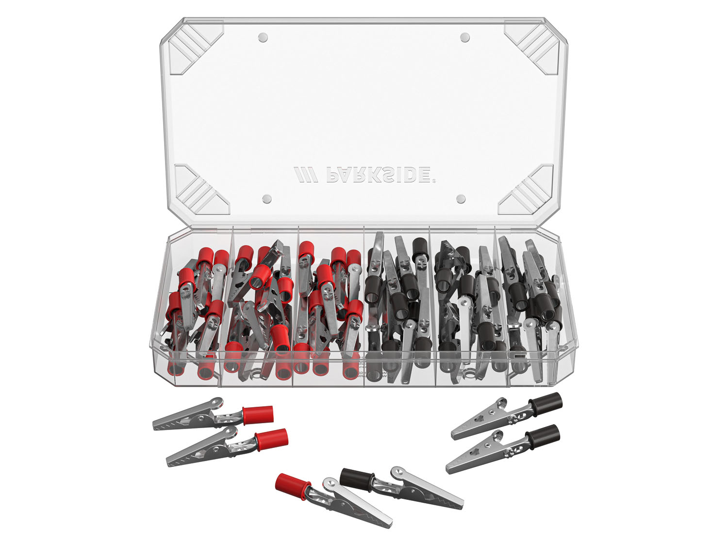 Parkside Zestaw drobnych części, niskonapięciowych Zestaw zacisków krokodylkowych