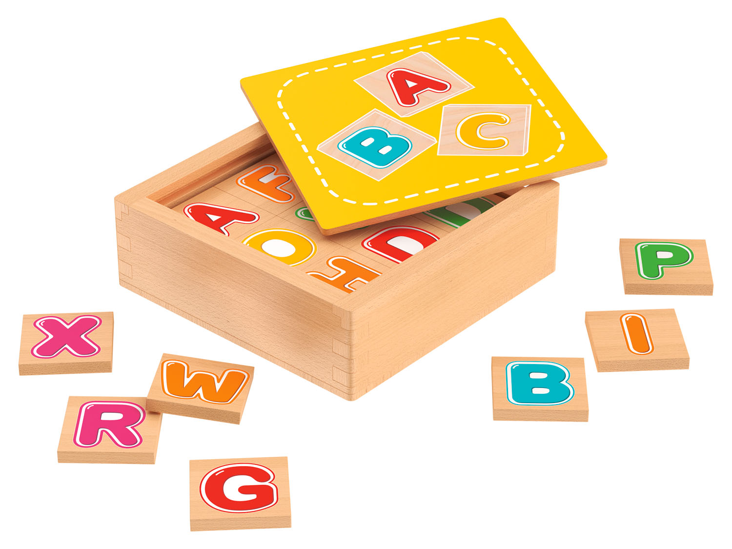 Playtive Pudełko edukacyjne, z prawdziwego drewna Nauka pisania