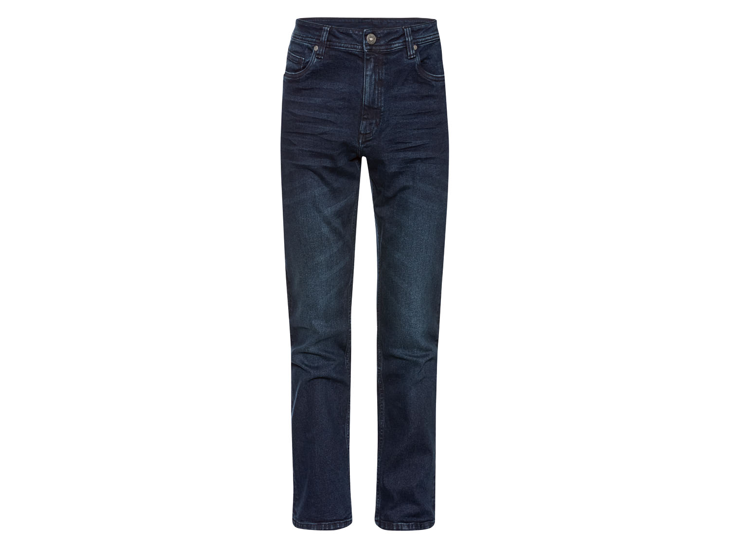 Livergy Jeansy męskie z bawełną, Straight Fit 52 36/32, Ciemnoniebieski
