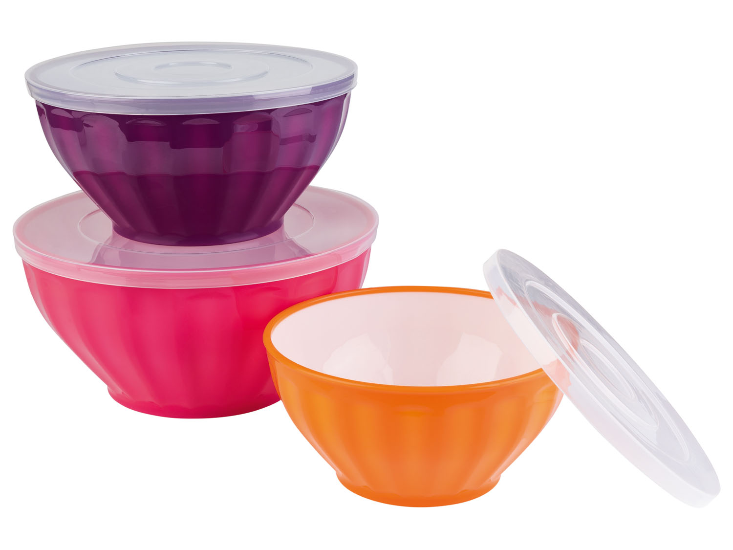 Ernesto Zestaw misek z pokrywką, 3-częściowy Kolorowy
