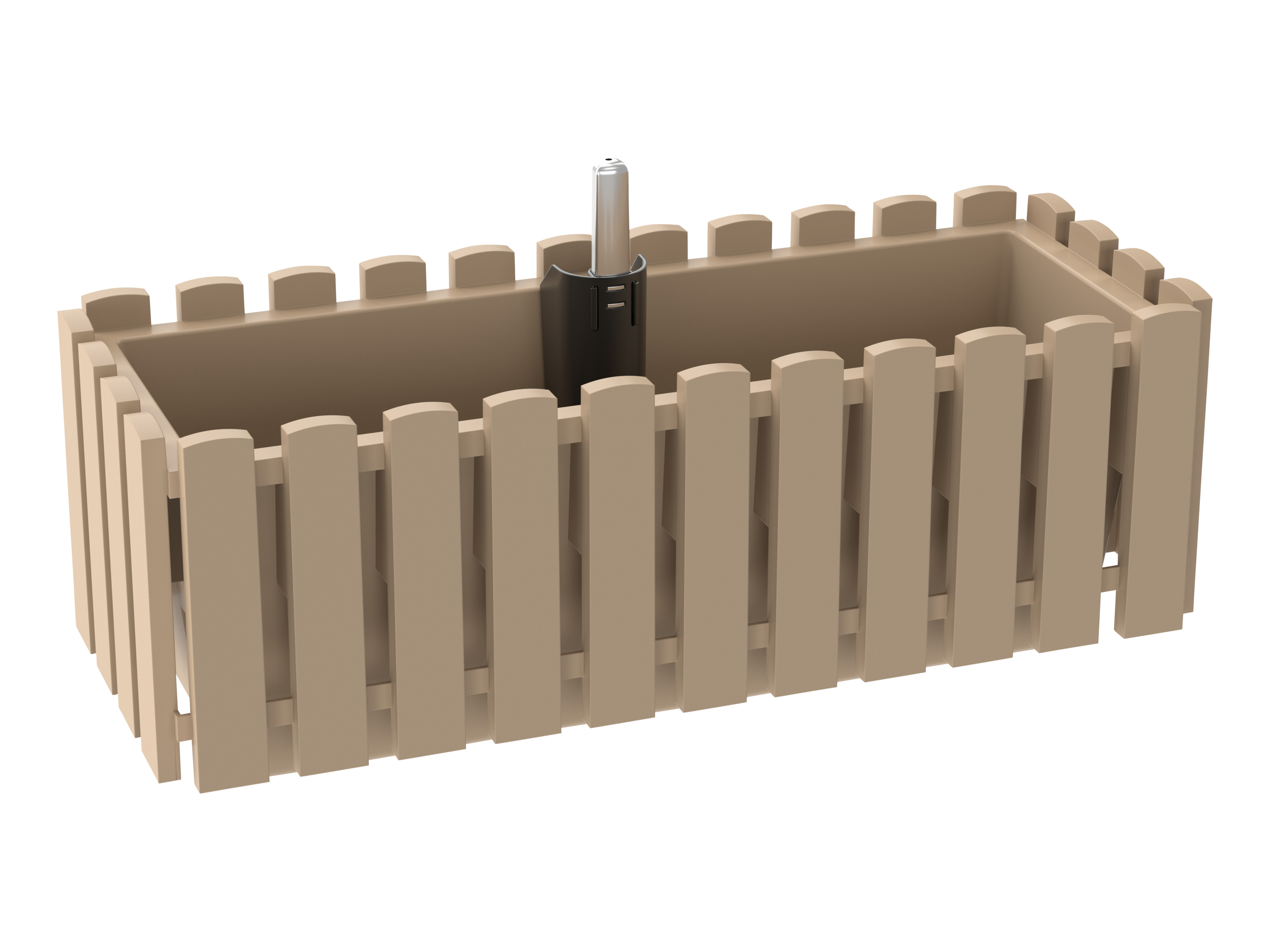 Parkside Skrzynka na kwiaty, 50 cm Beżowy