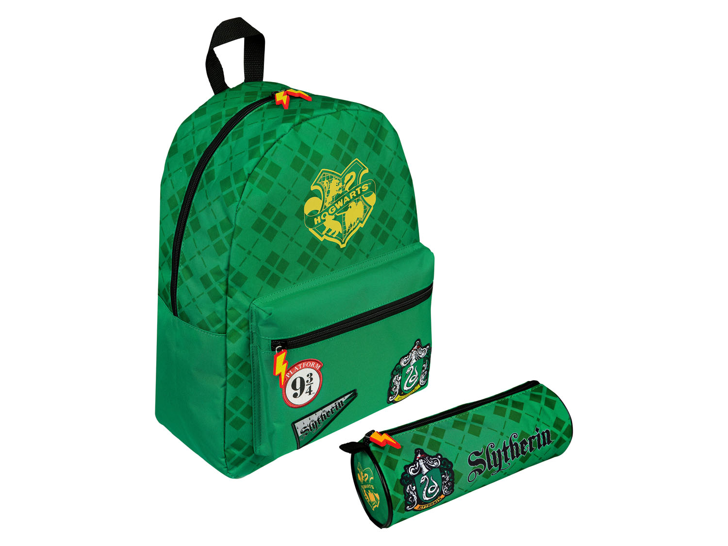 Undercover Plecak szkolny z piórnikiem z kolekcji Harry Potter, 1 zestaw Zielony