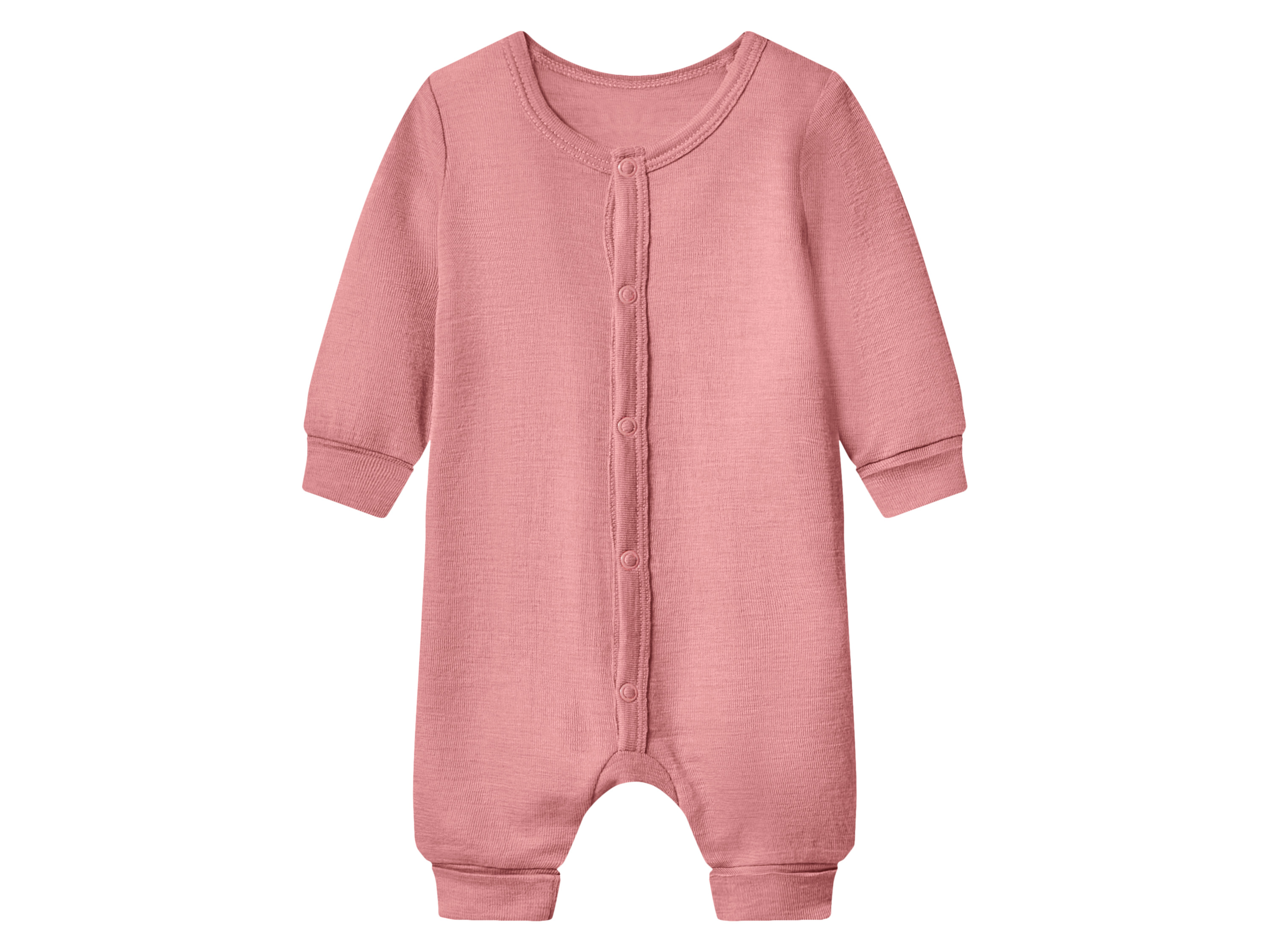 lupilu Śpioszki niemowlęce rosnące z dzieckiem, z wełny merino i jedwabiu Różowy, 74/80