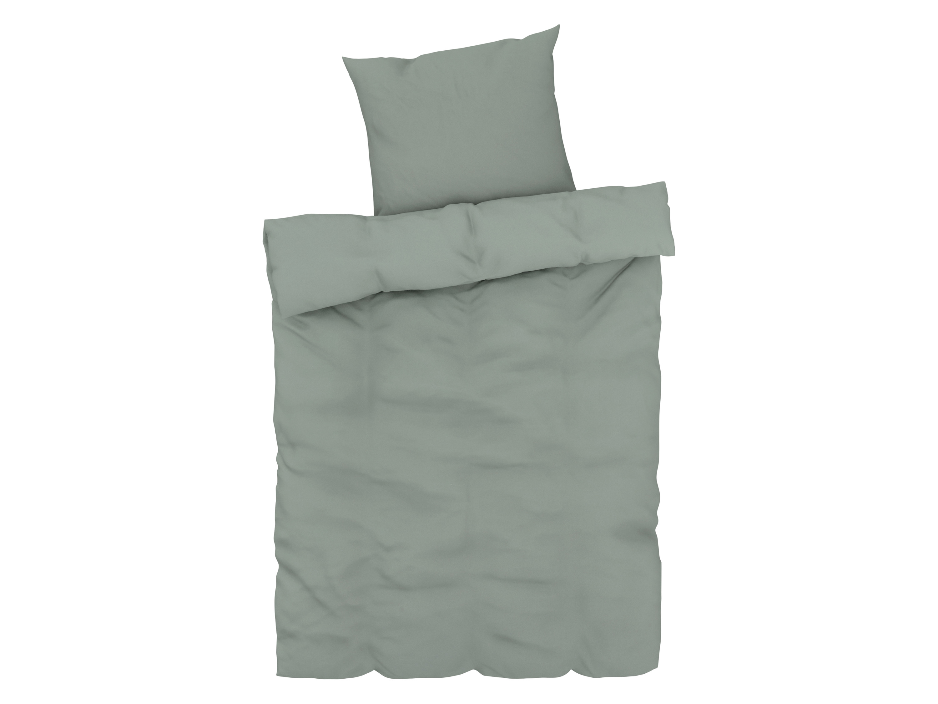 Livarno home Pościel z mikrowłókna satynowego, 140 x 200 cm Zielony