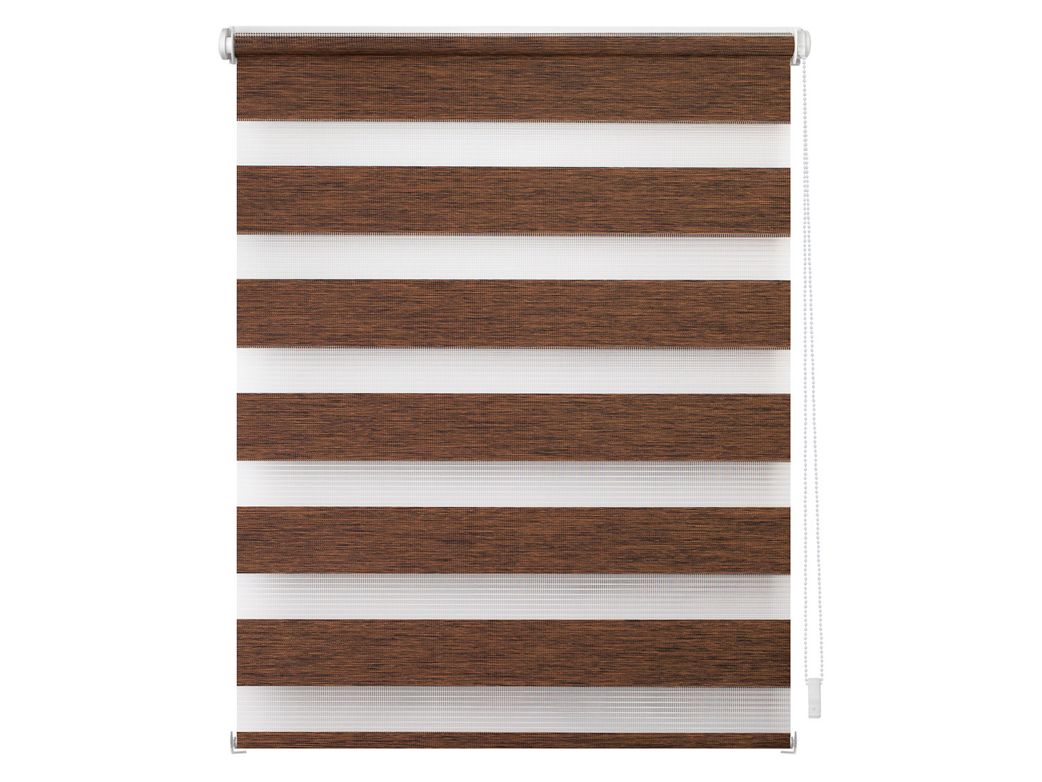 Lichtblick Roleta dzień/ noc Klemmfix, bez wiercenia, od 45 do 120 cm Ciemnobrązowy, 90 x 150 cm