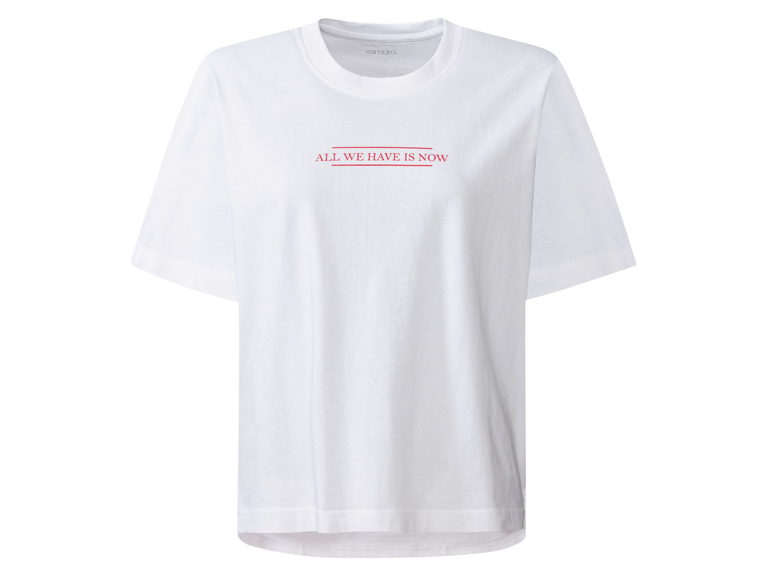 esmara T-shirt damski z bawełny Biały, L44/46