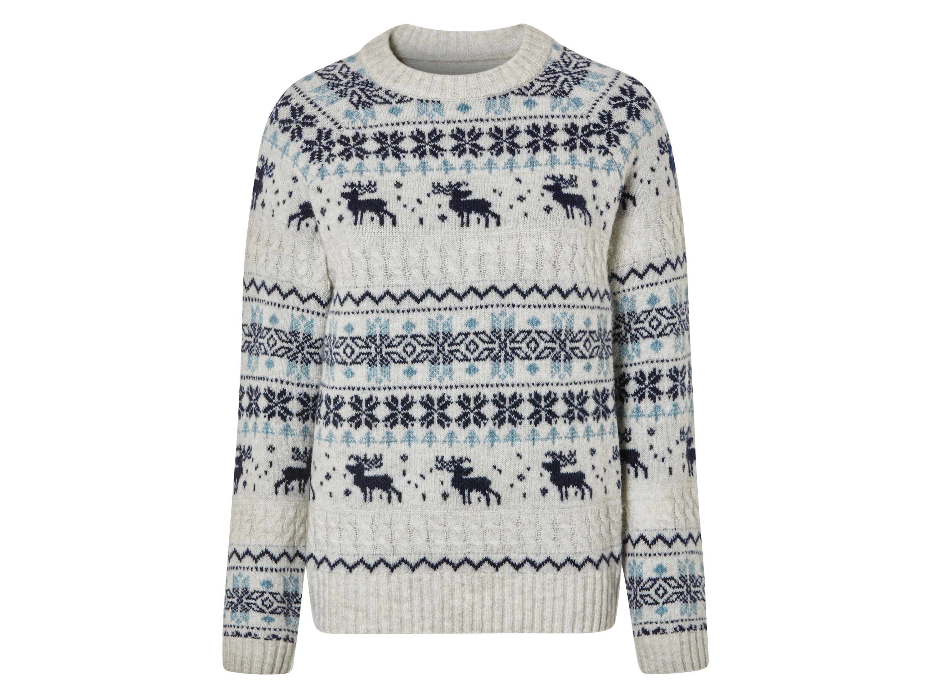 esmara Sweter świąteczny damski XS 32/34, Beżowy