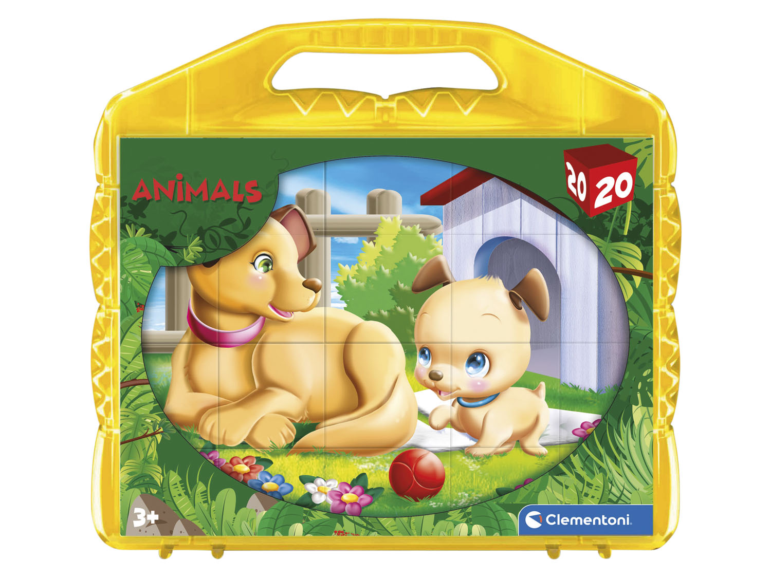 Clementoni Puzzle-klocki, 20 el. Zwierzęta