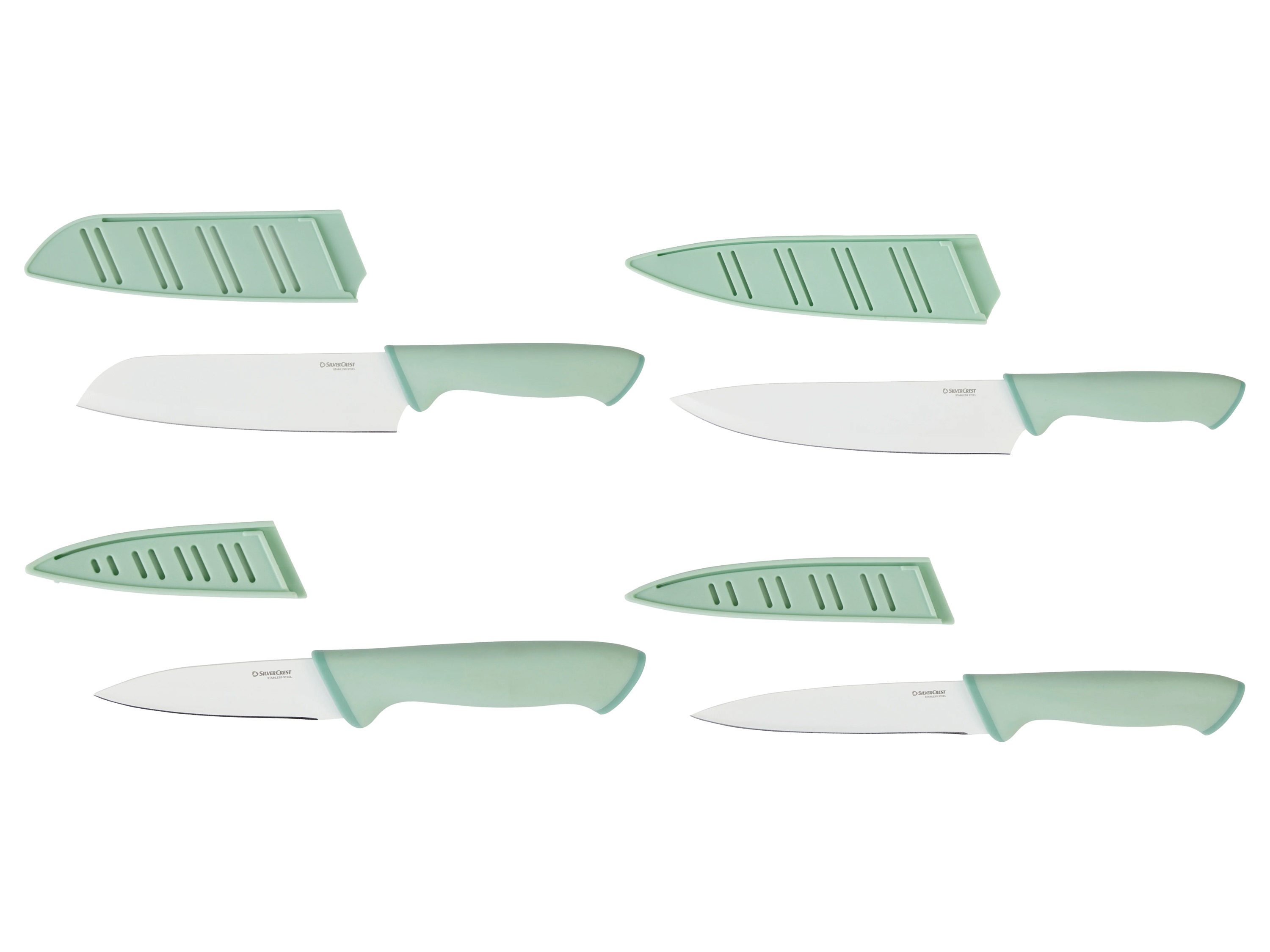 Silvercrest Zestaw 4 noży kuchennych Zestaw 4 sztuk Mint