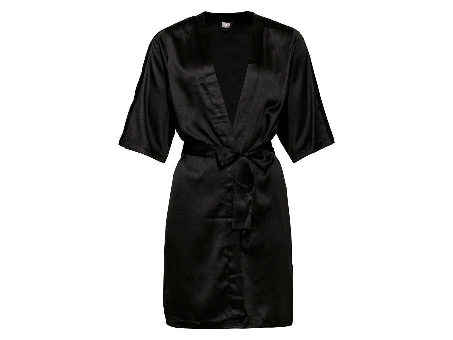 Esmara Lingerie Kimono satynowe damskie, 1 sztuka Czarny, S36/38