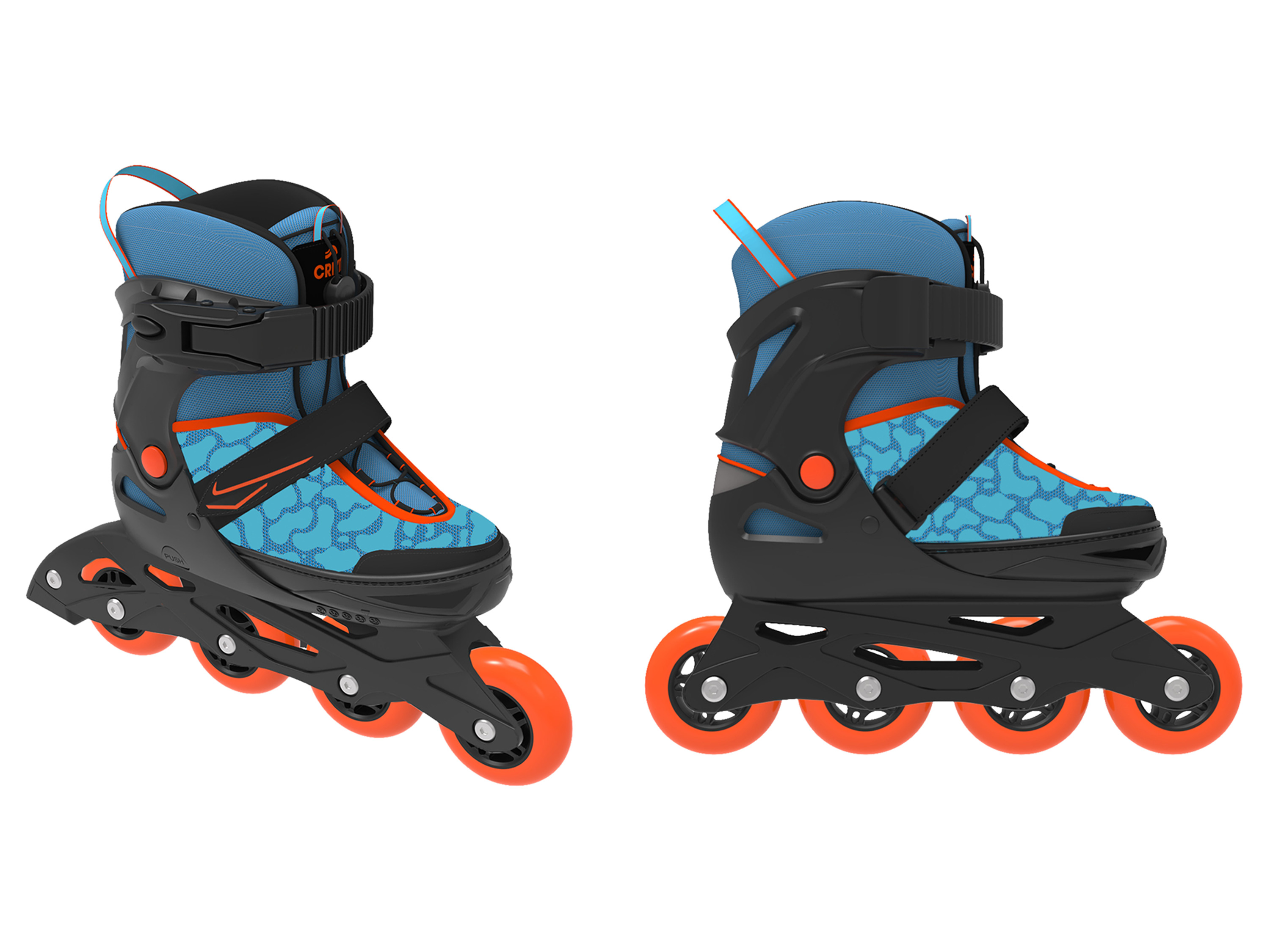 Crivit Rolki dziecięce softboot z regulacją rozmiaru Niebieski, 33-37