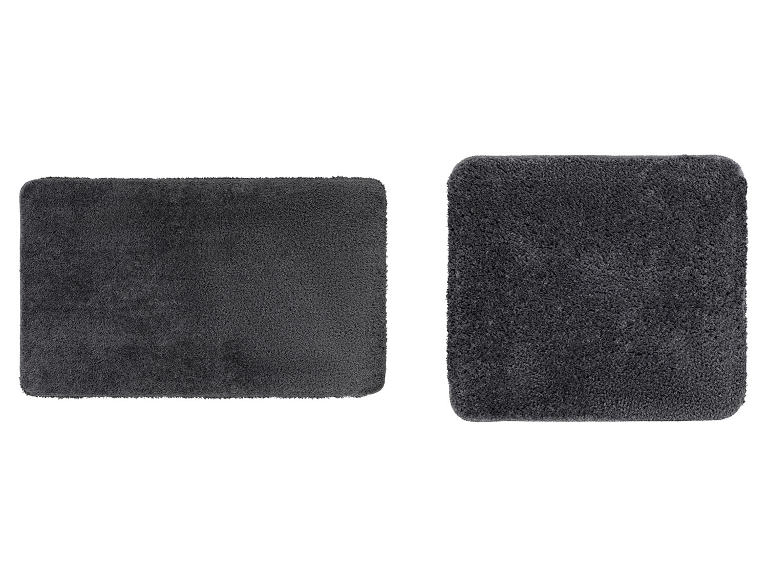 Livarno home Zestaw łazienkowy, z mikrowłókna, zestaw 2 sztuki Bez wycięcia pod WC, Szary