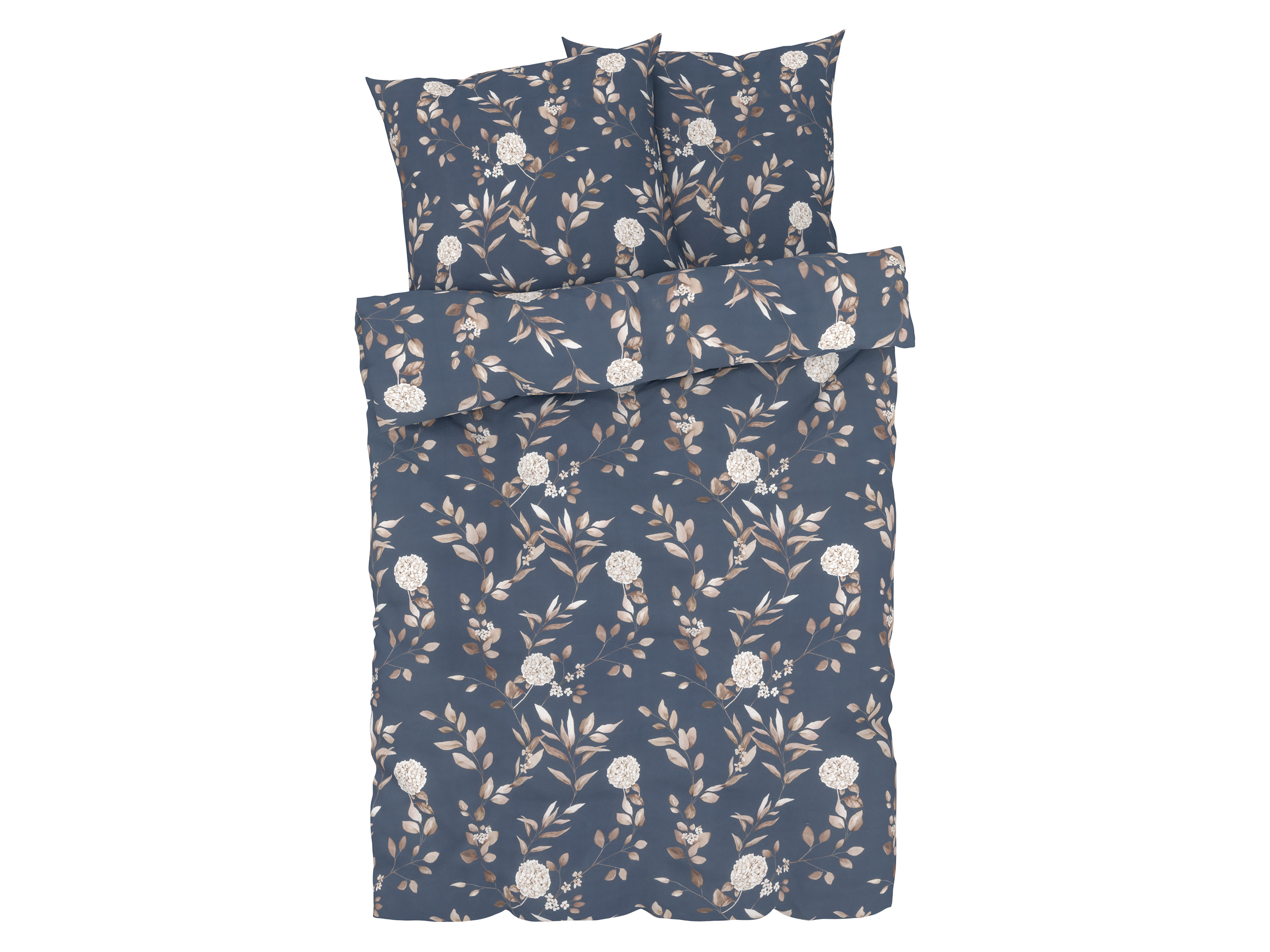 Livarno home Pościel z mikrowłókna satynowego, 160 x 200 cm Granatowy