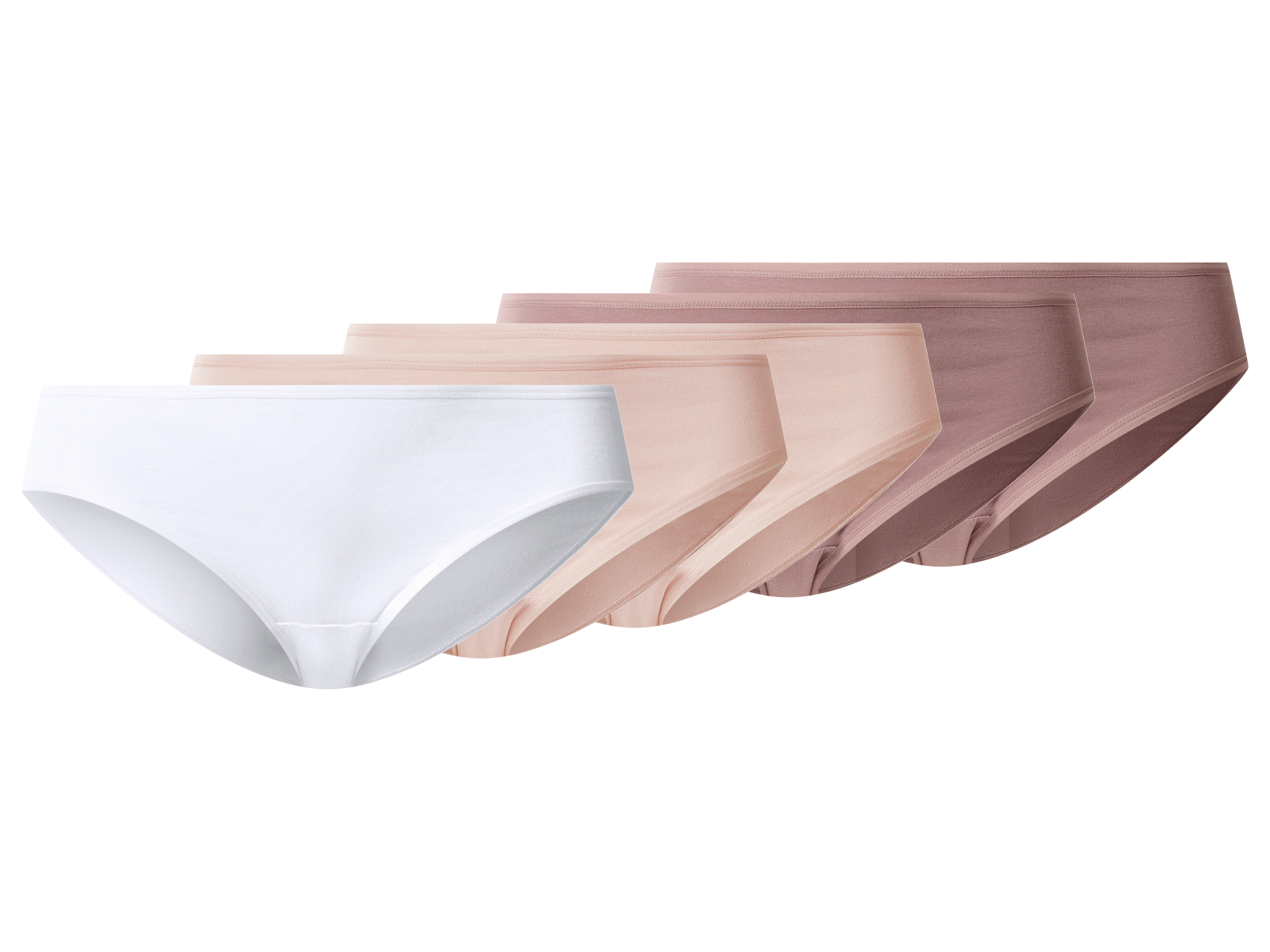 esmara Figi damskie z bawełną, 5 pary Ciemnoróżowy/jasnoróżowy/biały, XXL 52/54