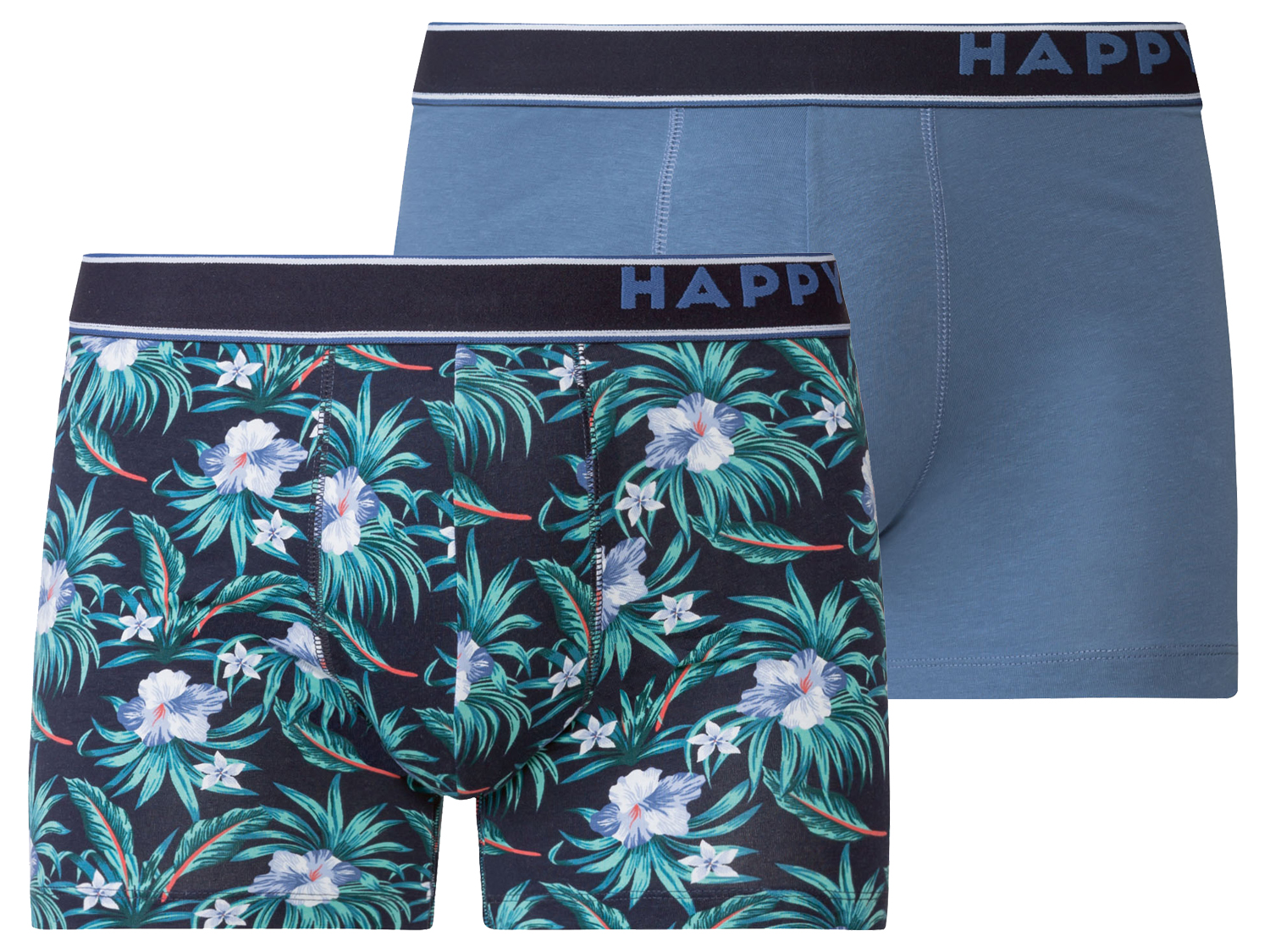 Happy Shorts Bokserki męskie, 2 pary L, Hawaii Flower