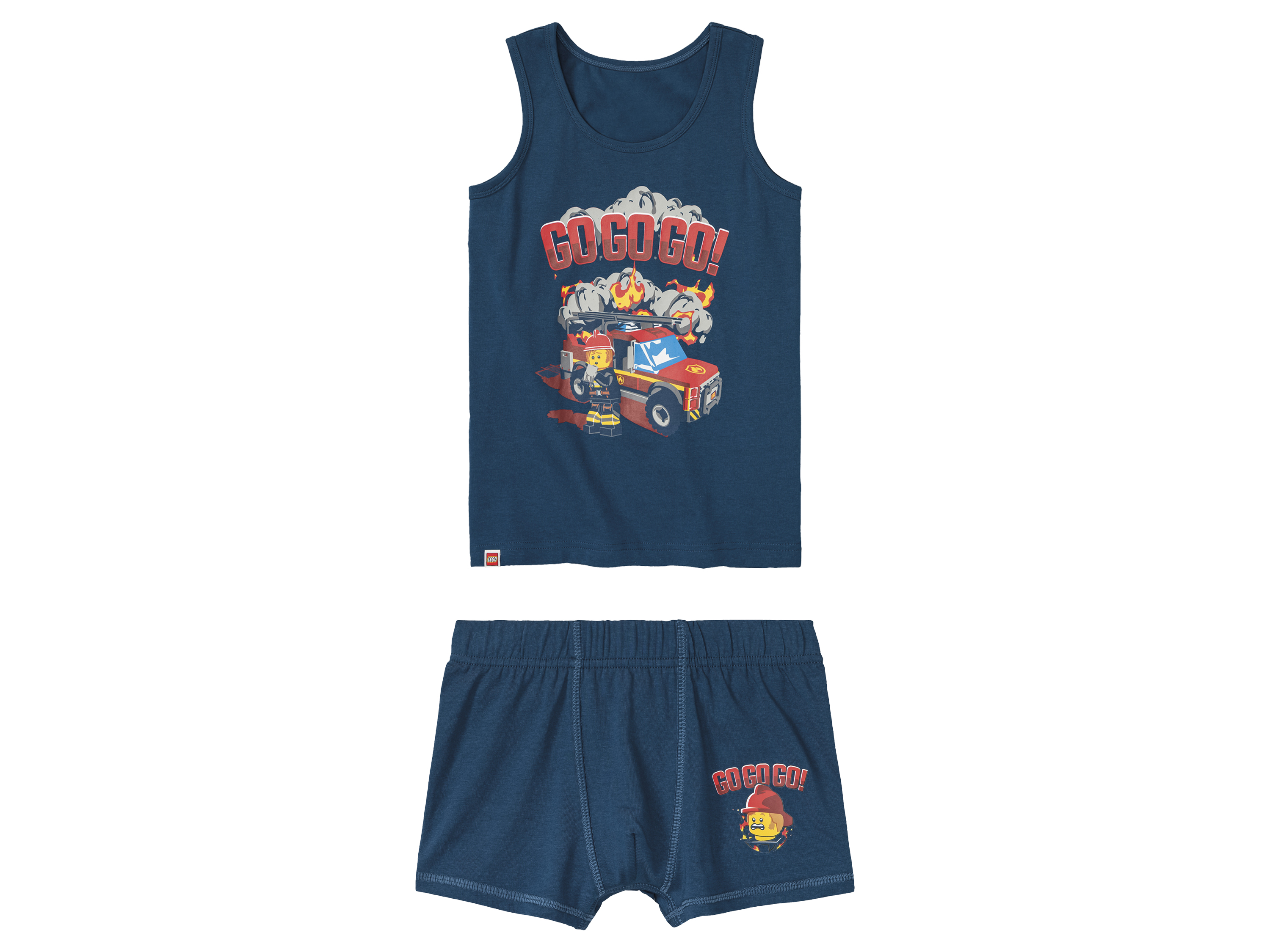 Lego Zestaw bielizny dziecięcej podkoszulka + majtki/bokserki City/ciemnoniebieski, 134/140