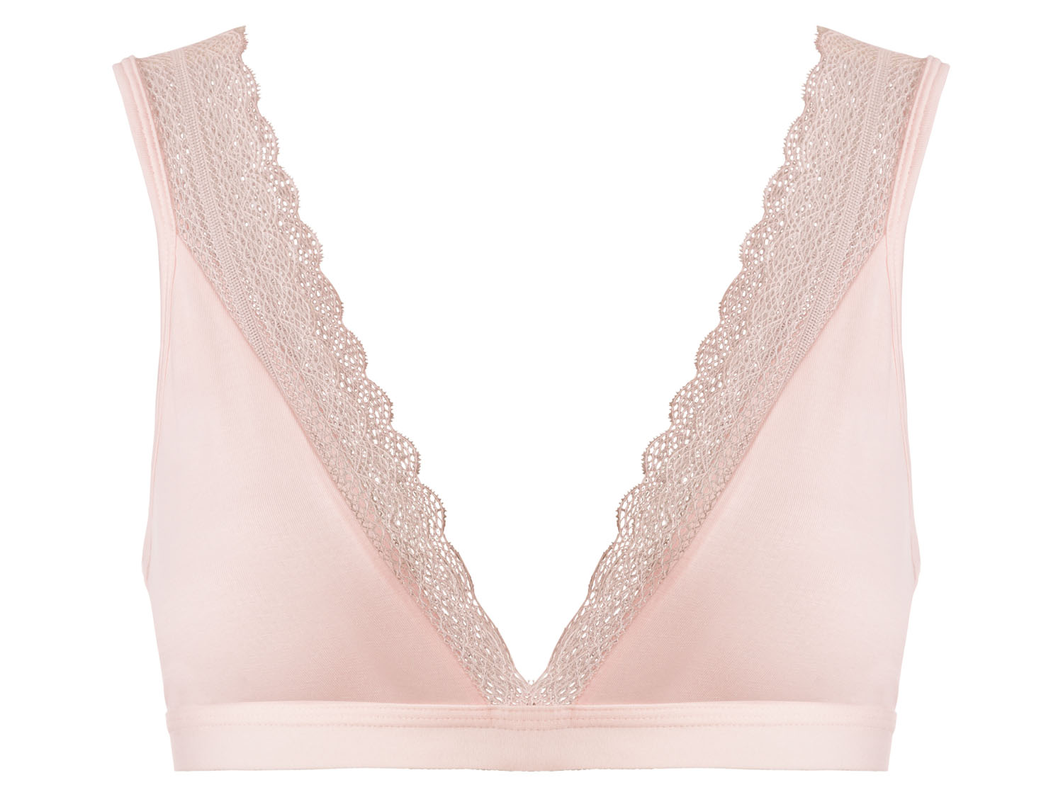 esmara Miękki biustonosz typu bralette z koronką Różowy, S36/38