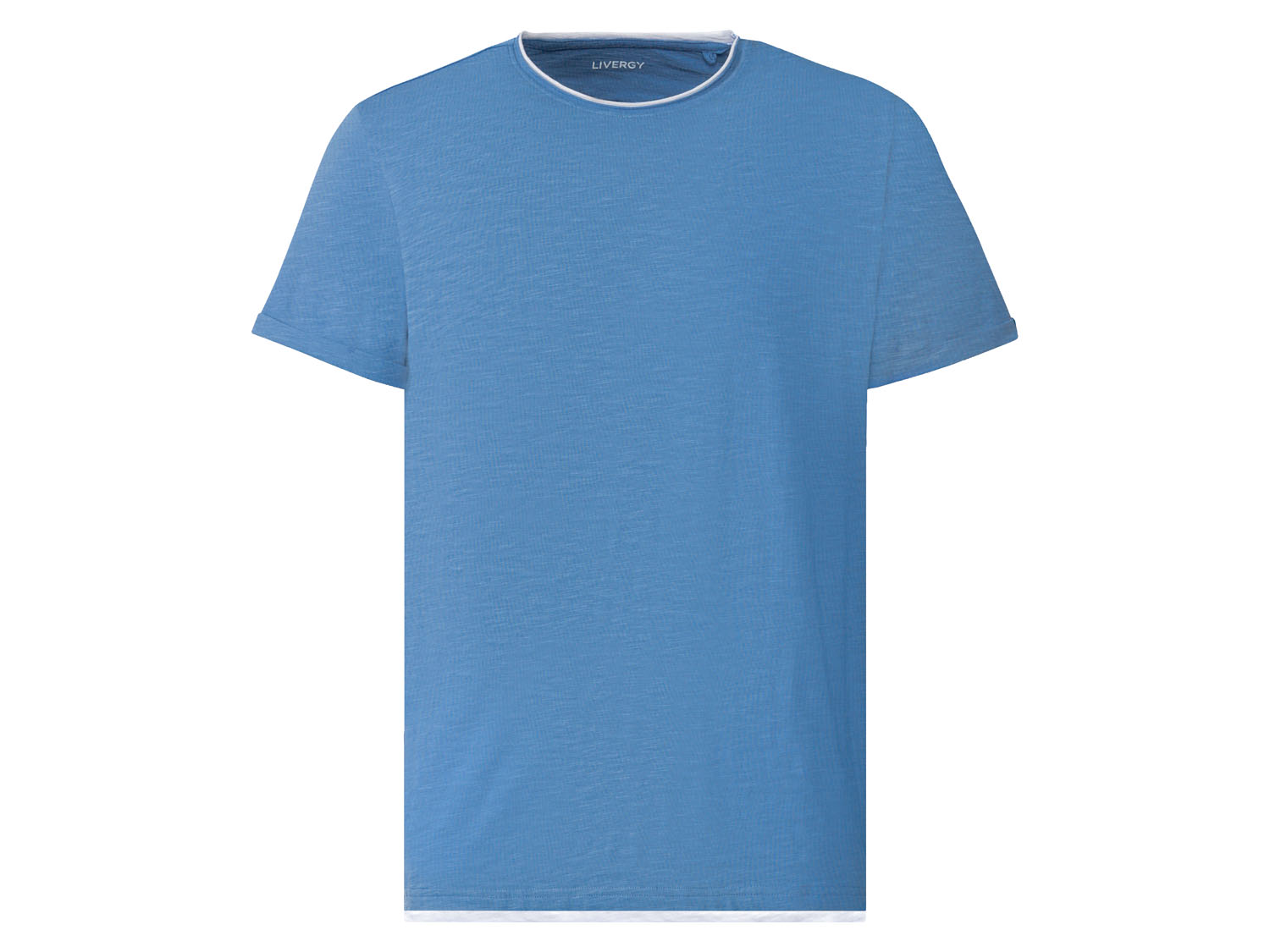 Livergy T-shirt męski z bawełny L52/54, Jasnoniebieski