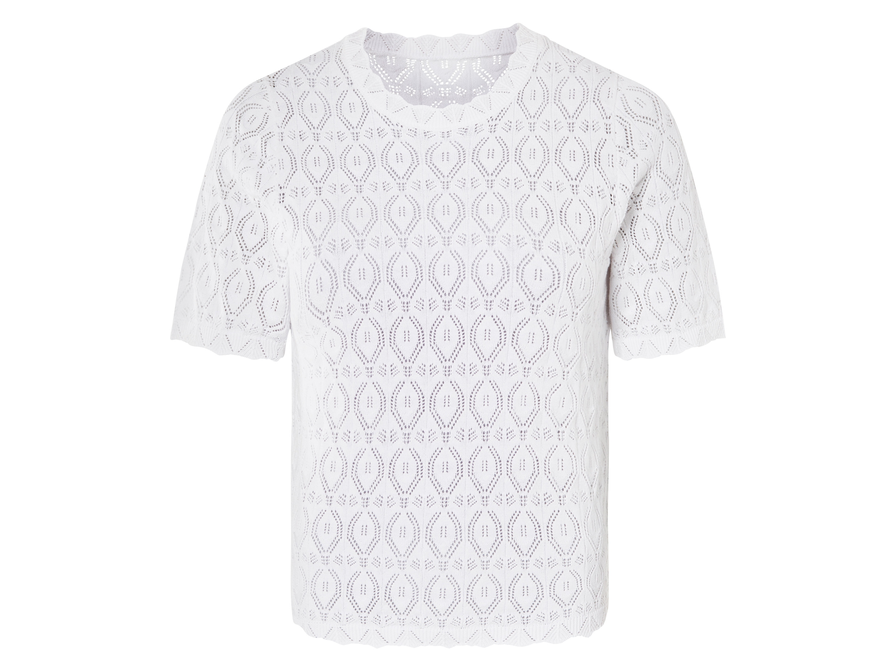 esmara Sweter ażurowy damski z bawełny Biały, S 36-38
