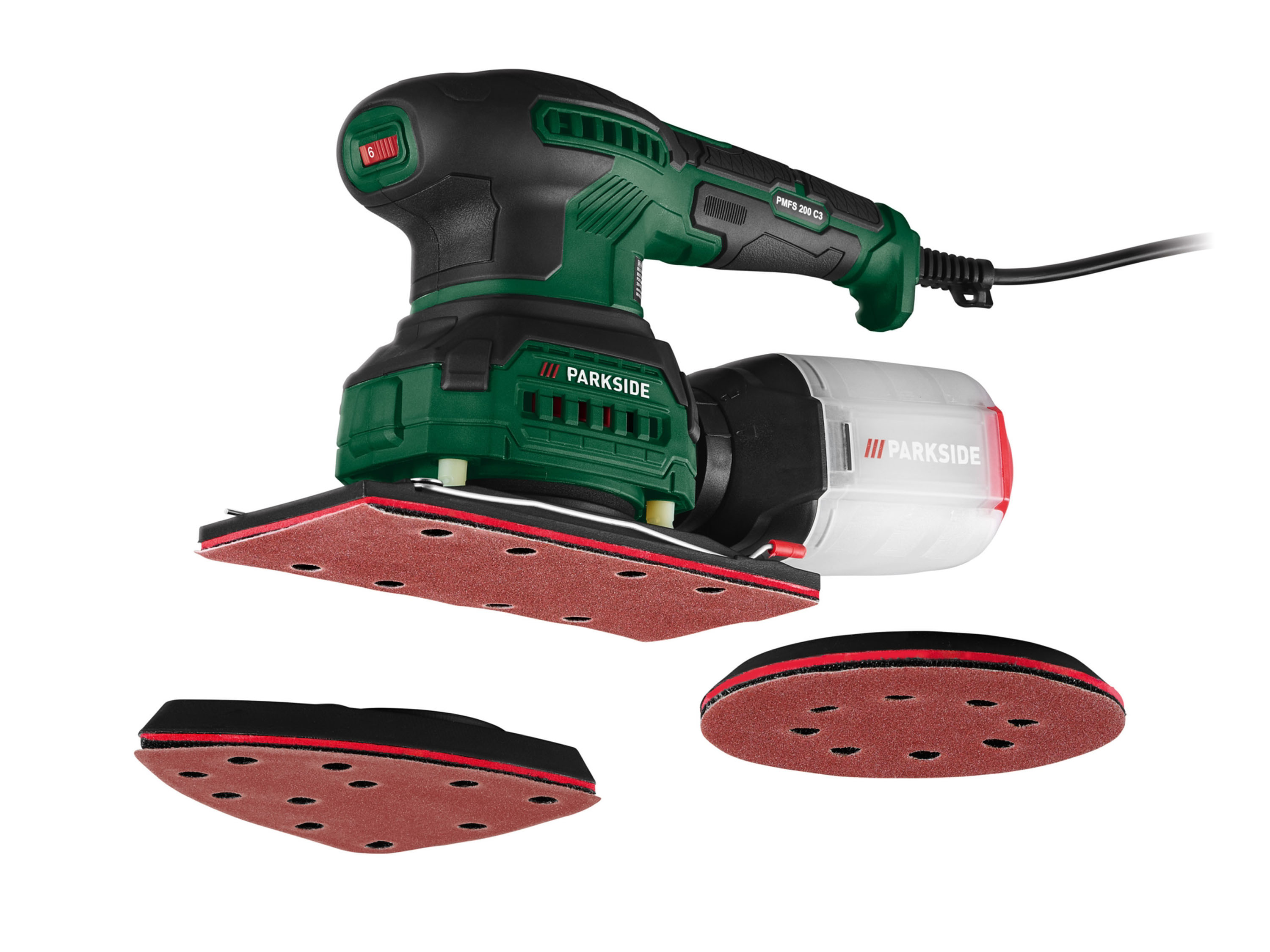 Parkside Szlifierka wielofunkcyjna 3 w 1 Pmfs 200 C3, 200 W