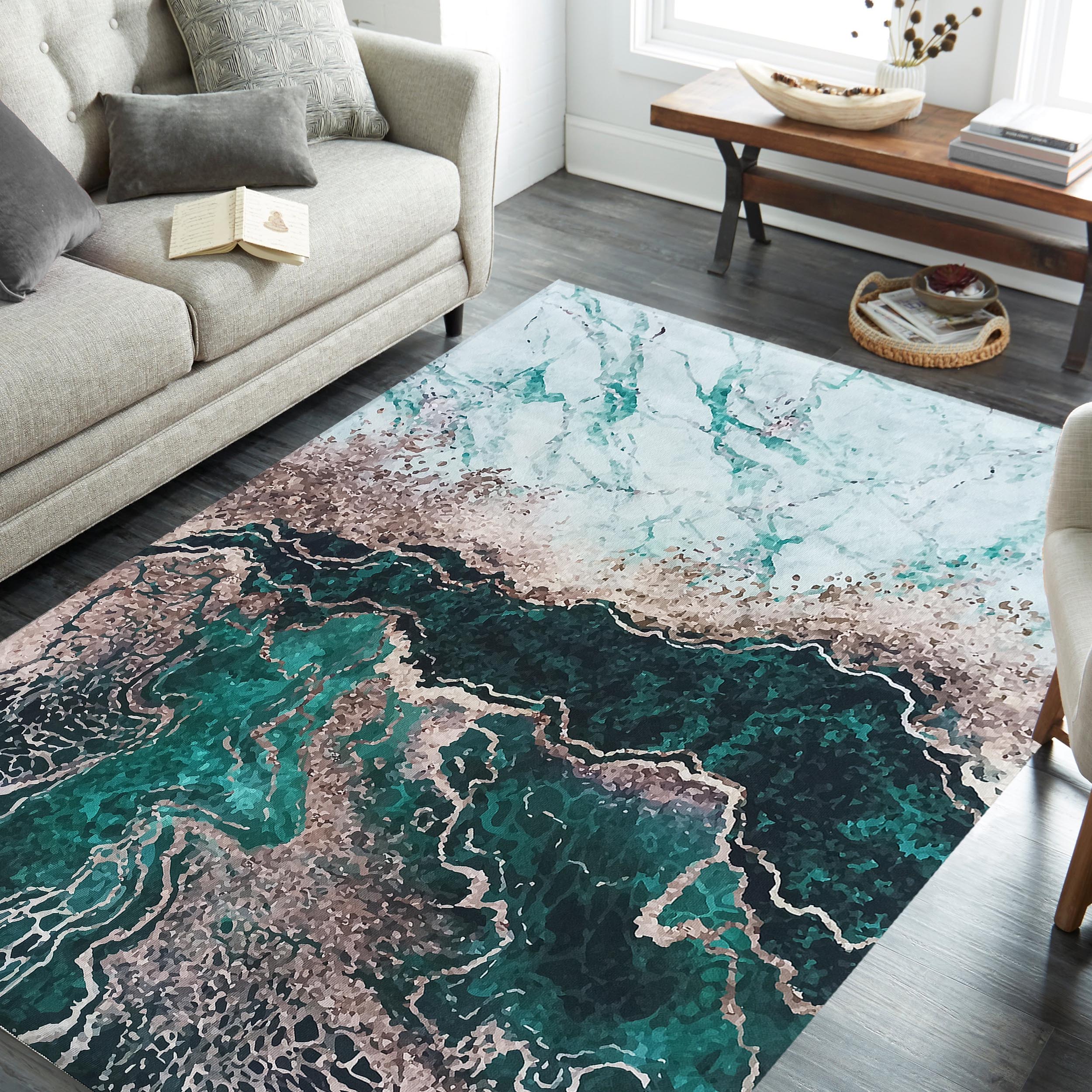 Dywan - 80 x 150 cm - Zielony - Nowoczesny - Dywanopol