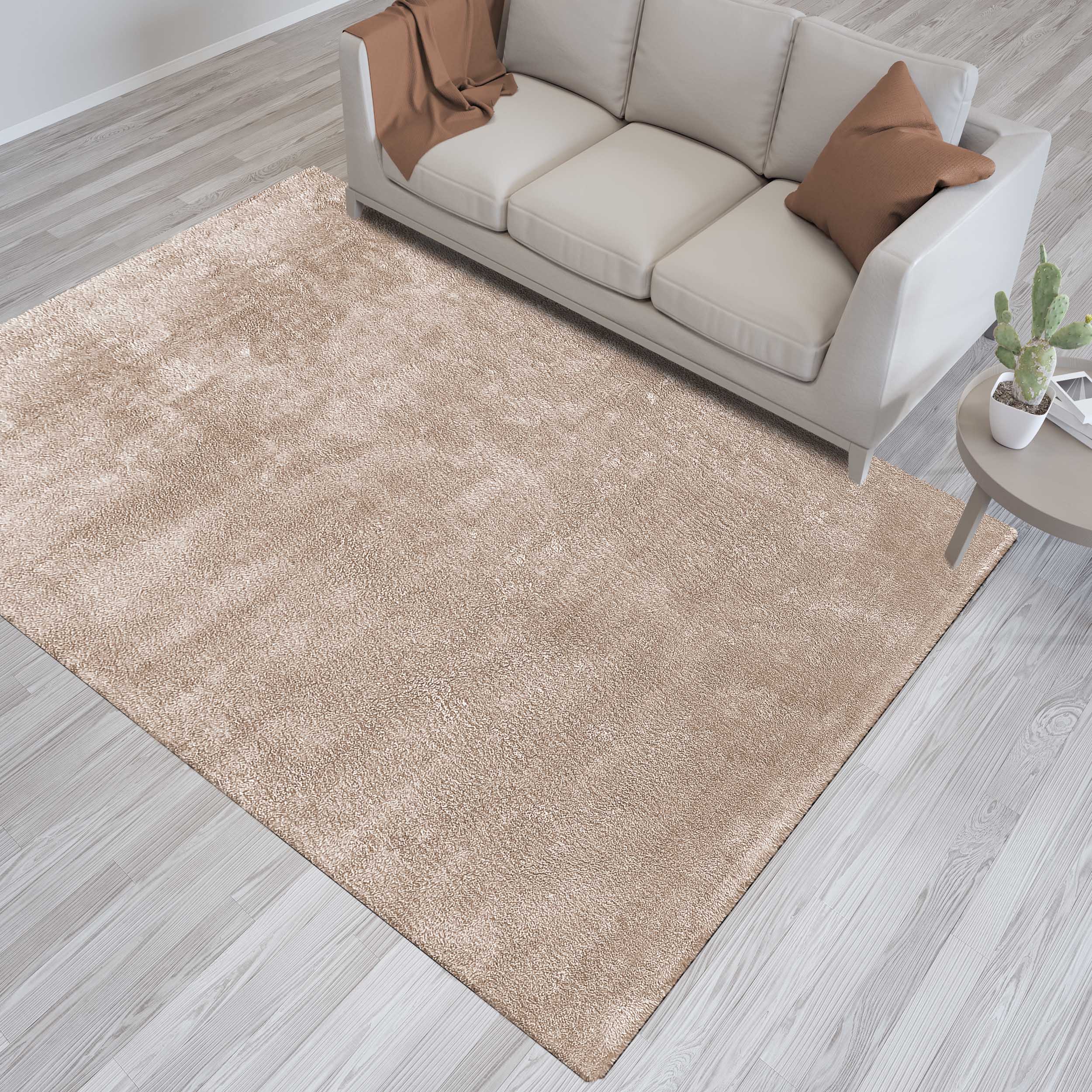 Dywan - 80 x 150 cm - Cappuccino - Shaggy - Dywanopol