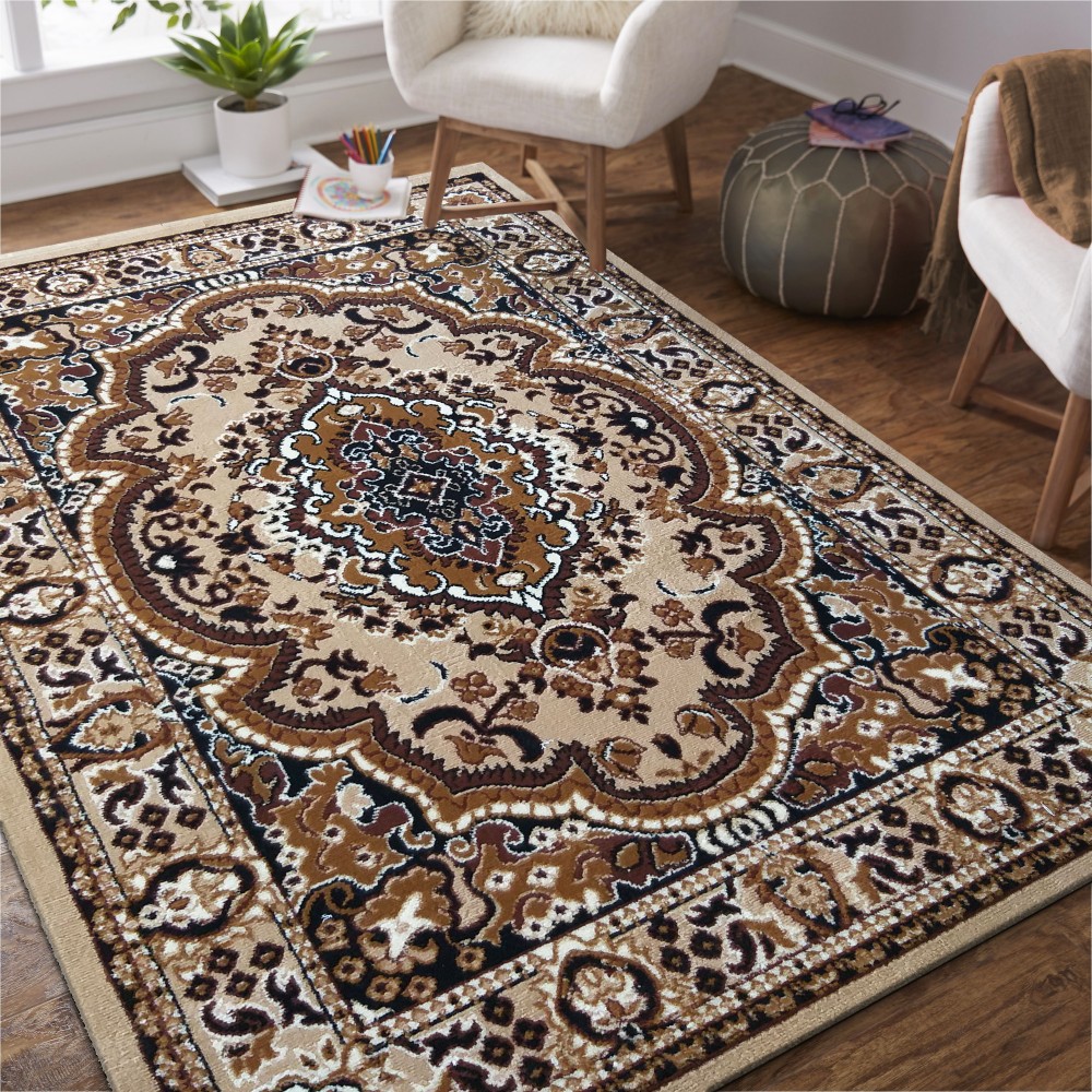 Dywan - 80 x 150 cm - Brązowy - Klasyczny - Dywanopol